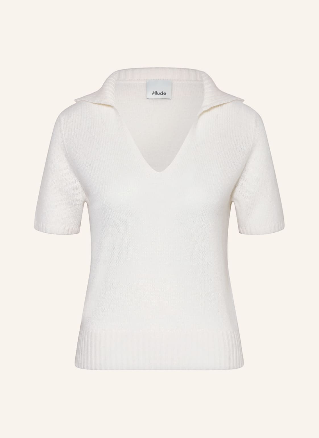 Image of Allude Strickshirt Mit Cashmere weiss