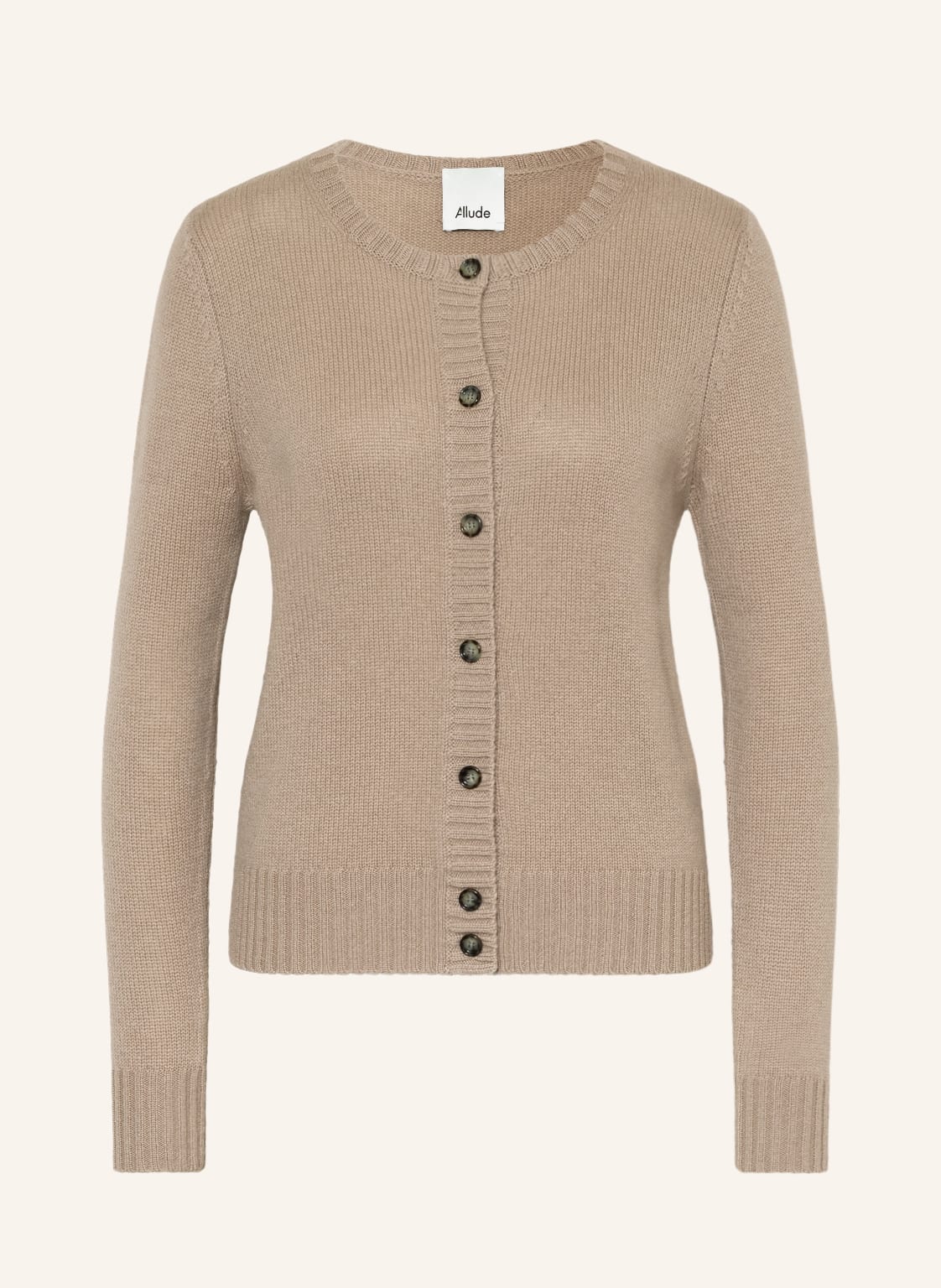 Image of Allude Strickjacke Aus Cashmere beige