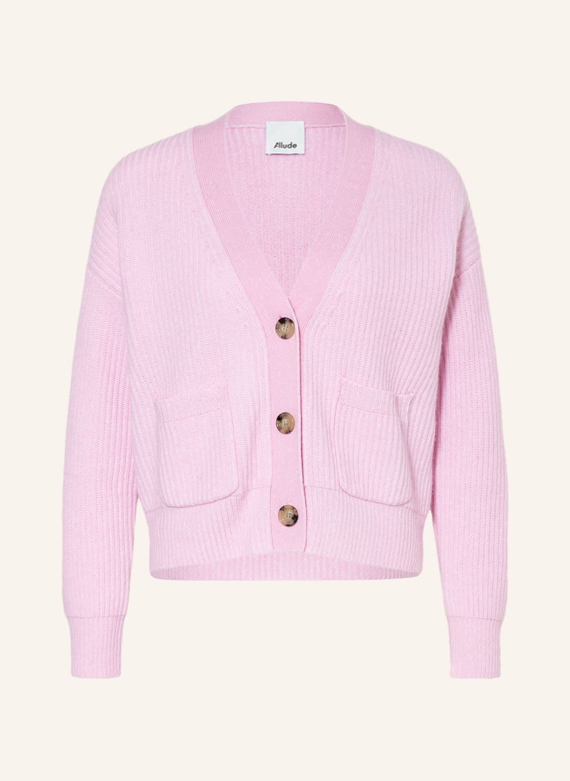 Image of Allude Strickjacke Aus Cashmere rosa