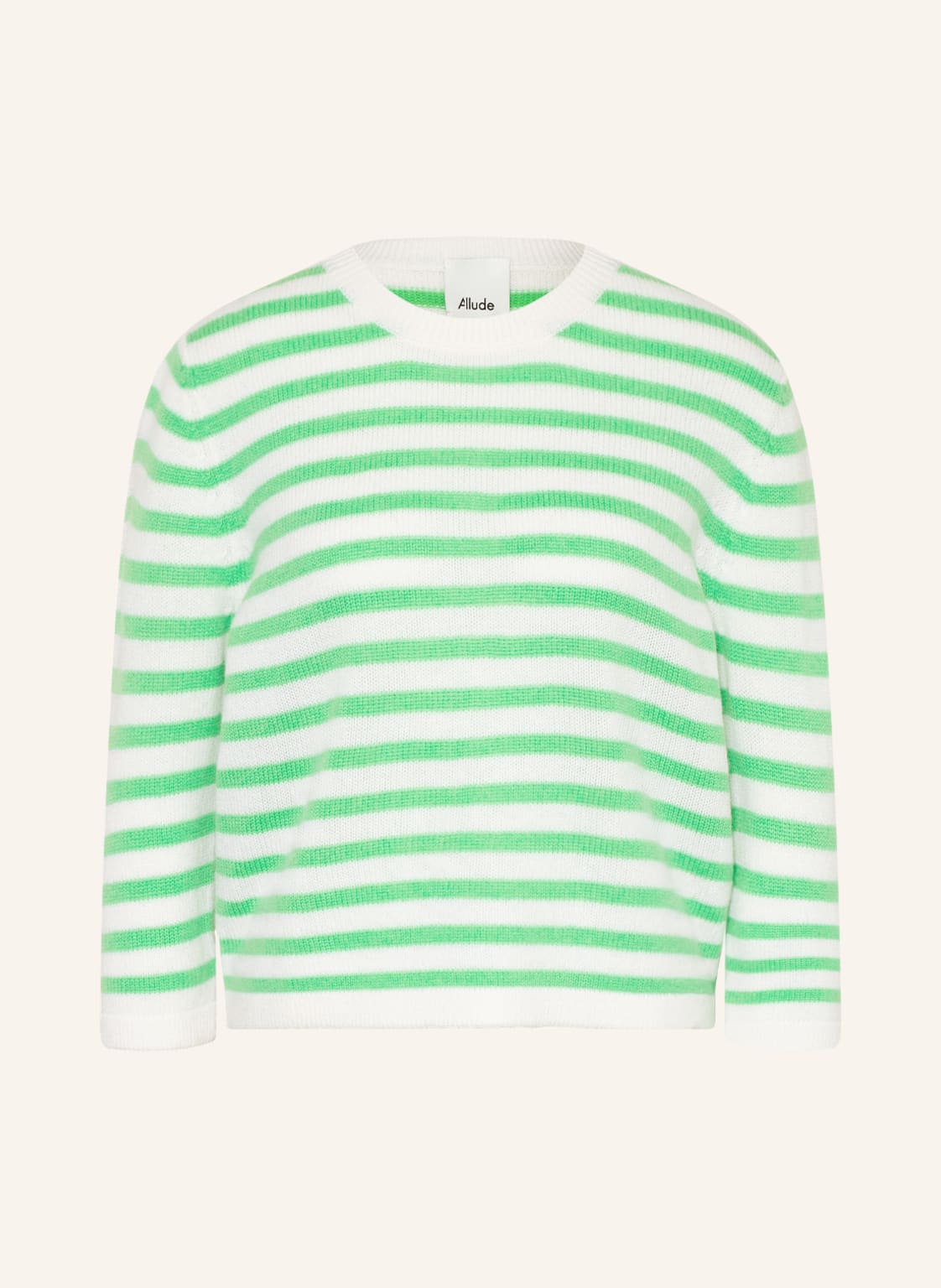 Image of Allude Pullover Mit 3/4-Arm Und Cashmere gruen