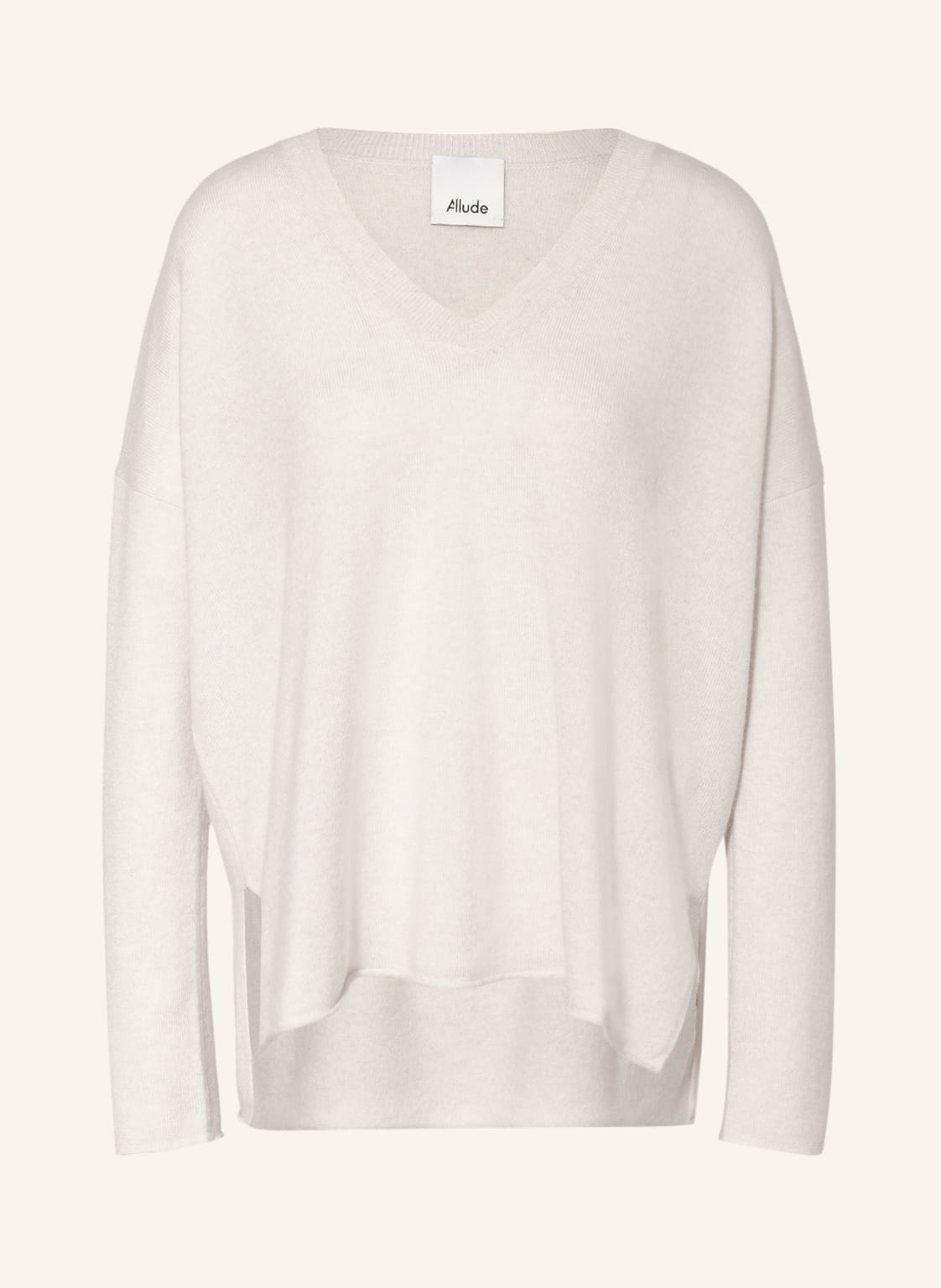 Image of Allude Oversized-Pullover Aus Cashmere grau
