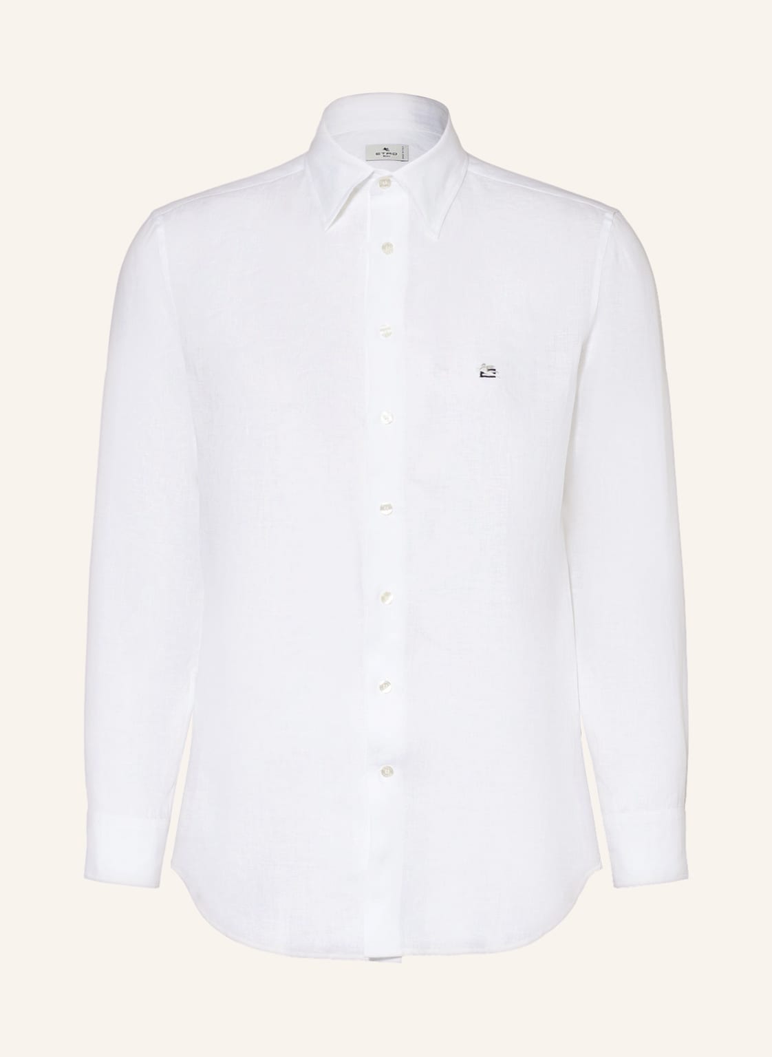 Image of Etro Leinenhemd Slim Fit weiss