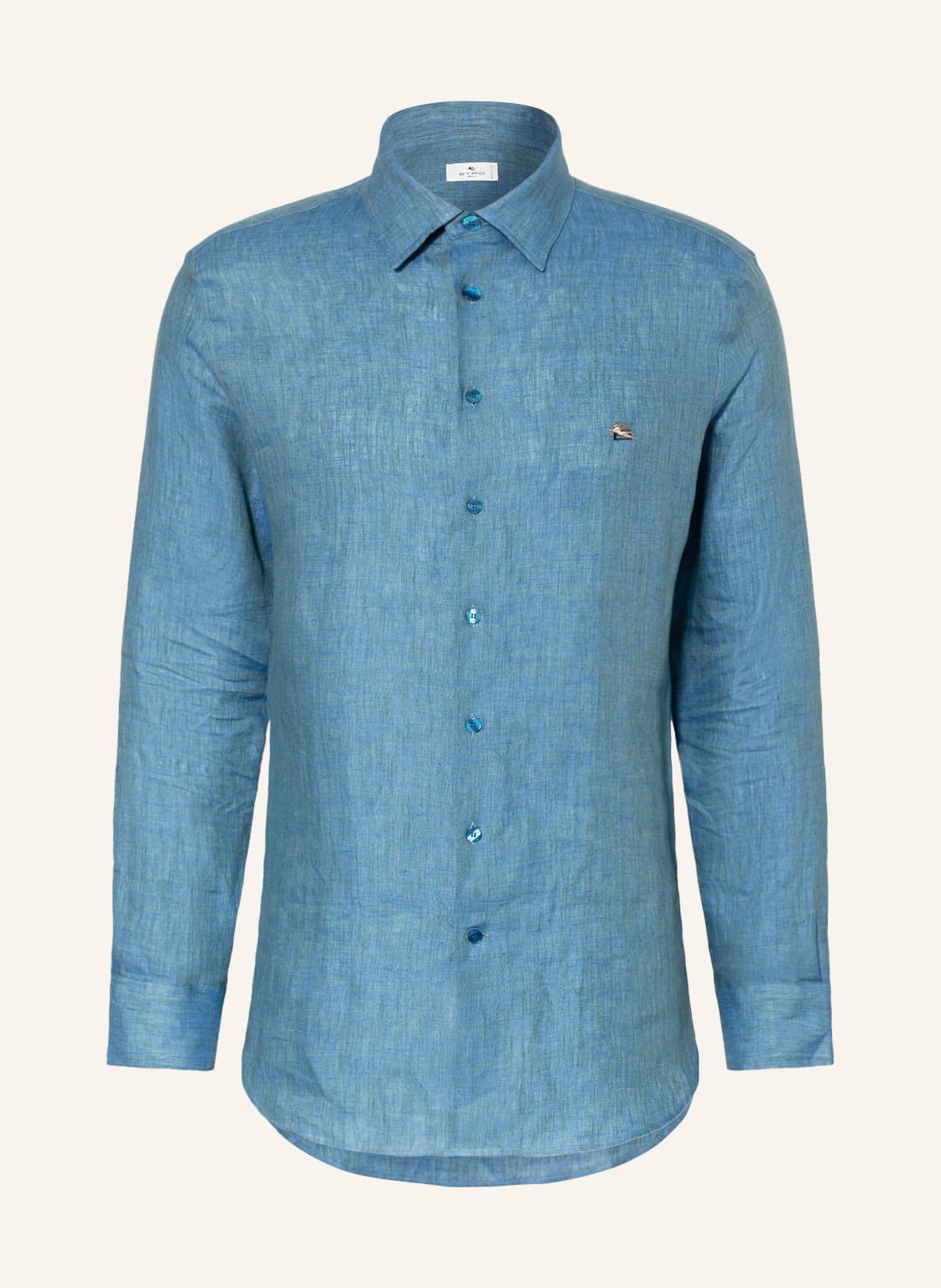 Image of Etro Leinenhemd Slim Fit blau