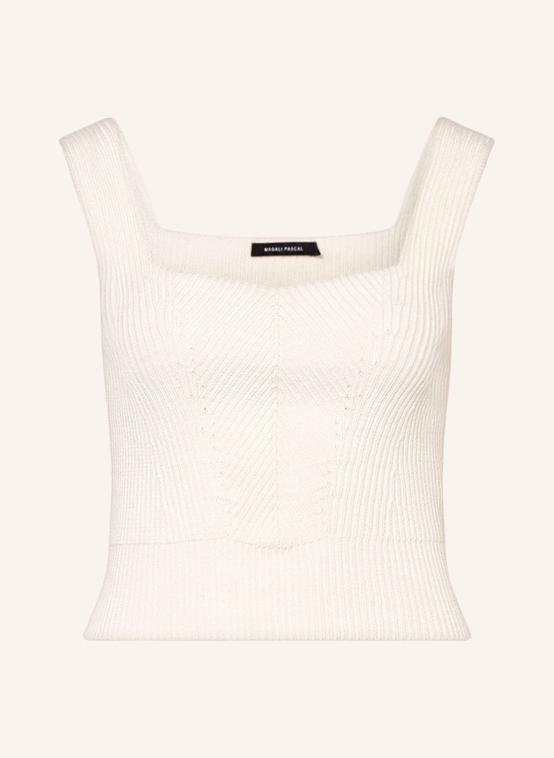 Image of Magali Pascal Stricktop Josephine Mit Leinen beige