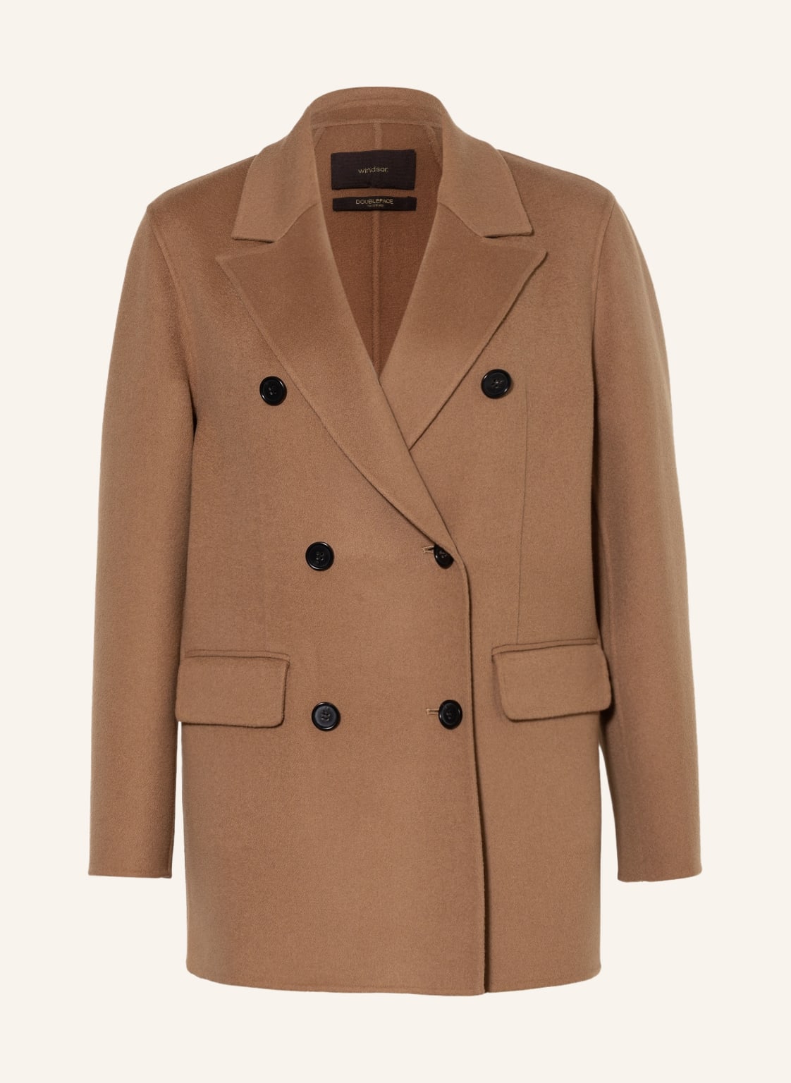 Image of Windsor. Wollmantel braun