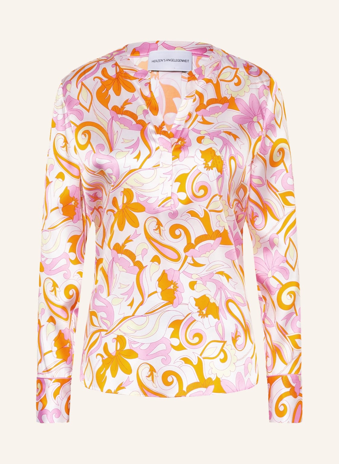 Image of Herzen's Angelegenheit Blusenshirt Aus Seide rosa