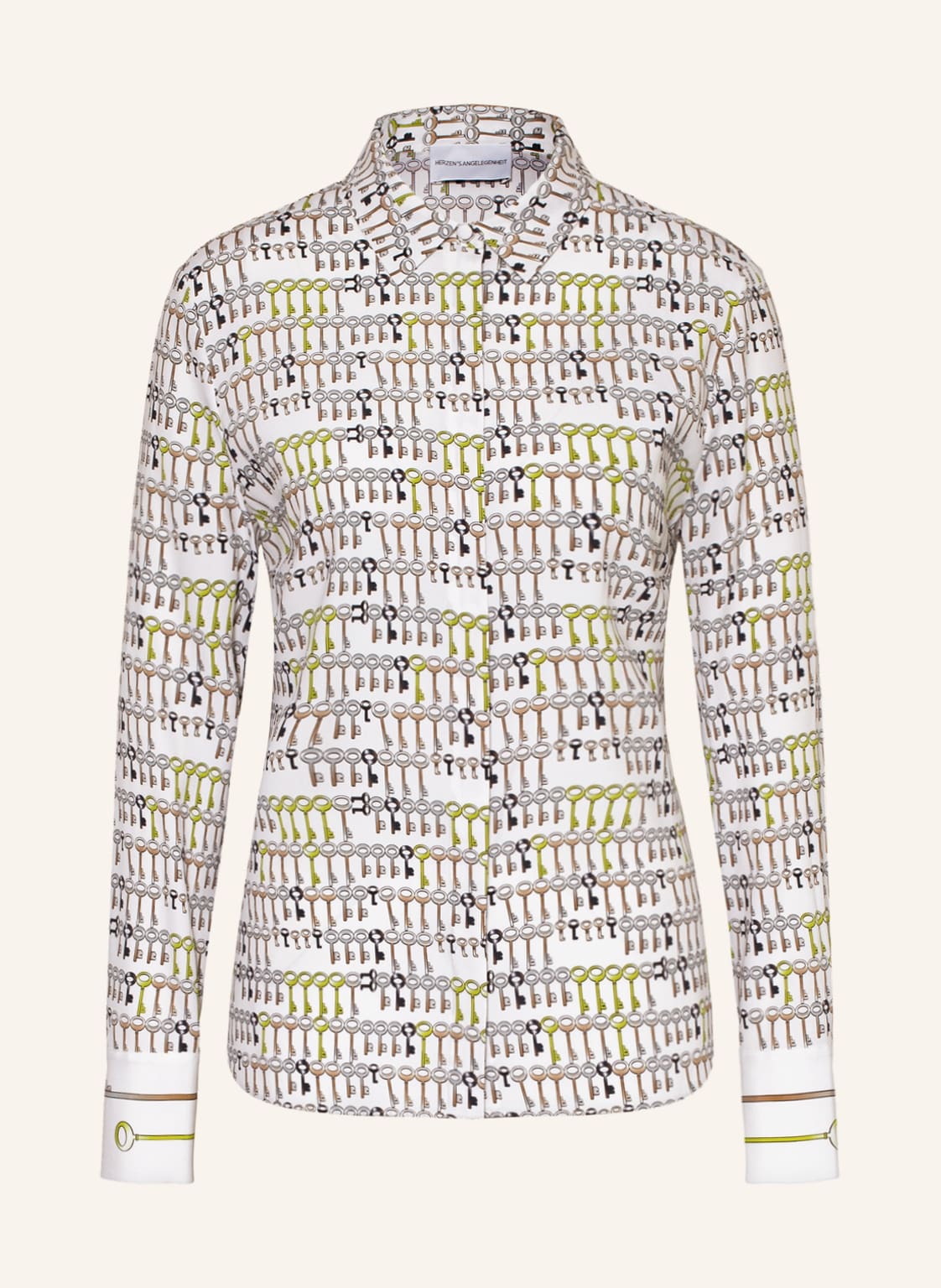 Image of Herzen's Angelegenheit Hemdbluse Aus Seide weiss