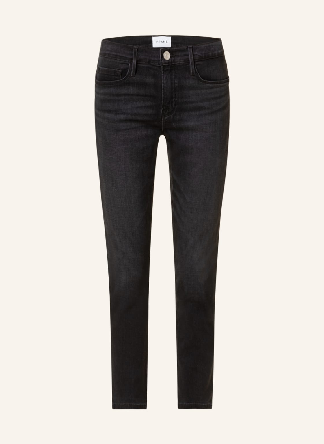 Image of Frame Denim Straight Jeans Le Garcon Crop grau