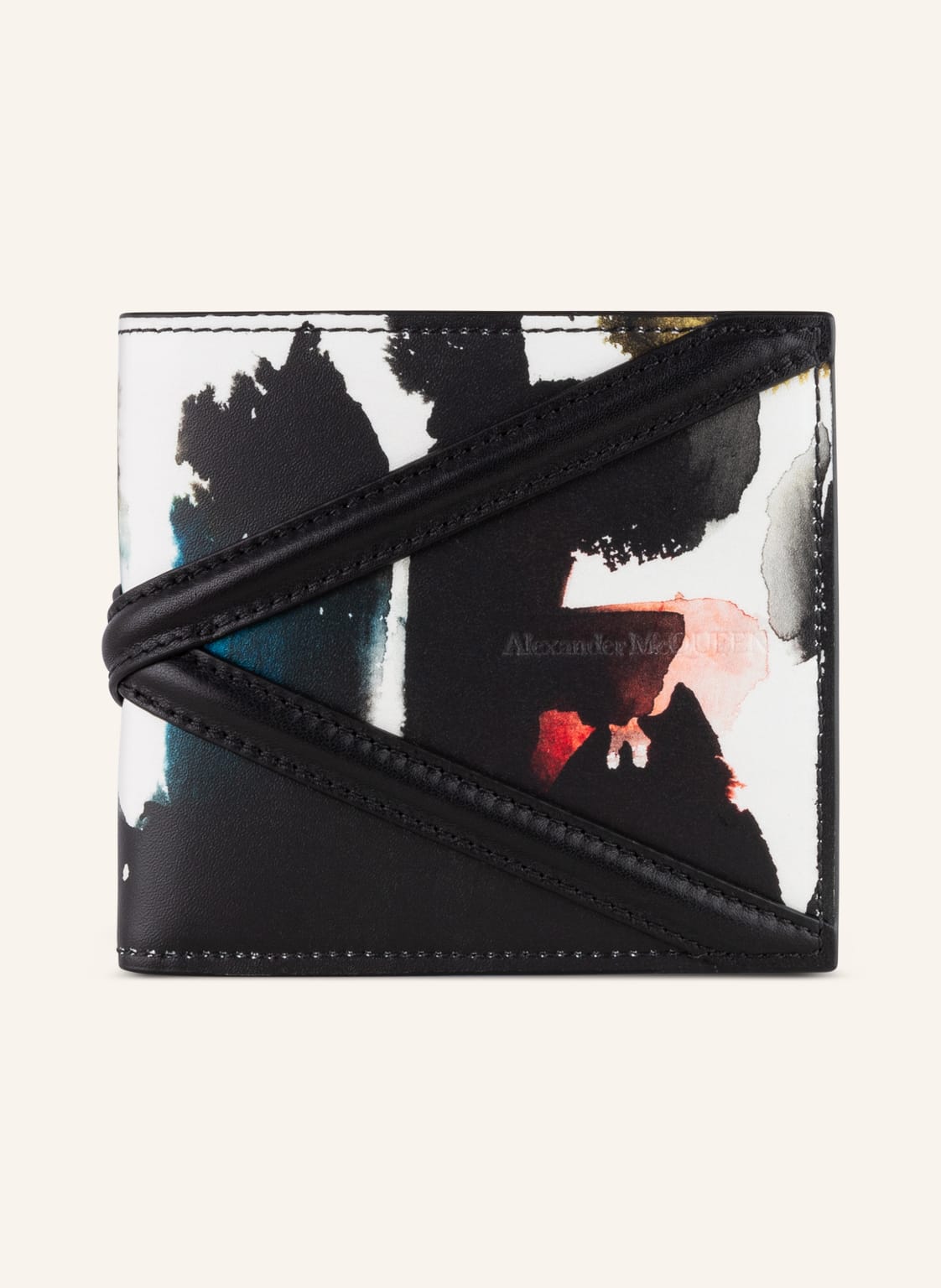 Image of Alexander Mcqueen Geldbörse Harness schwarz