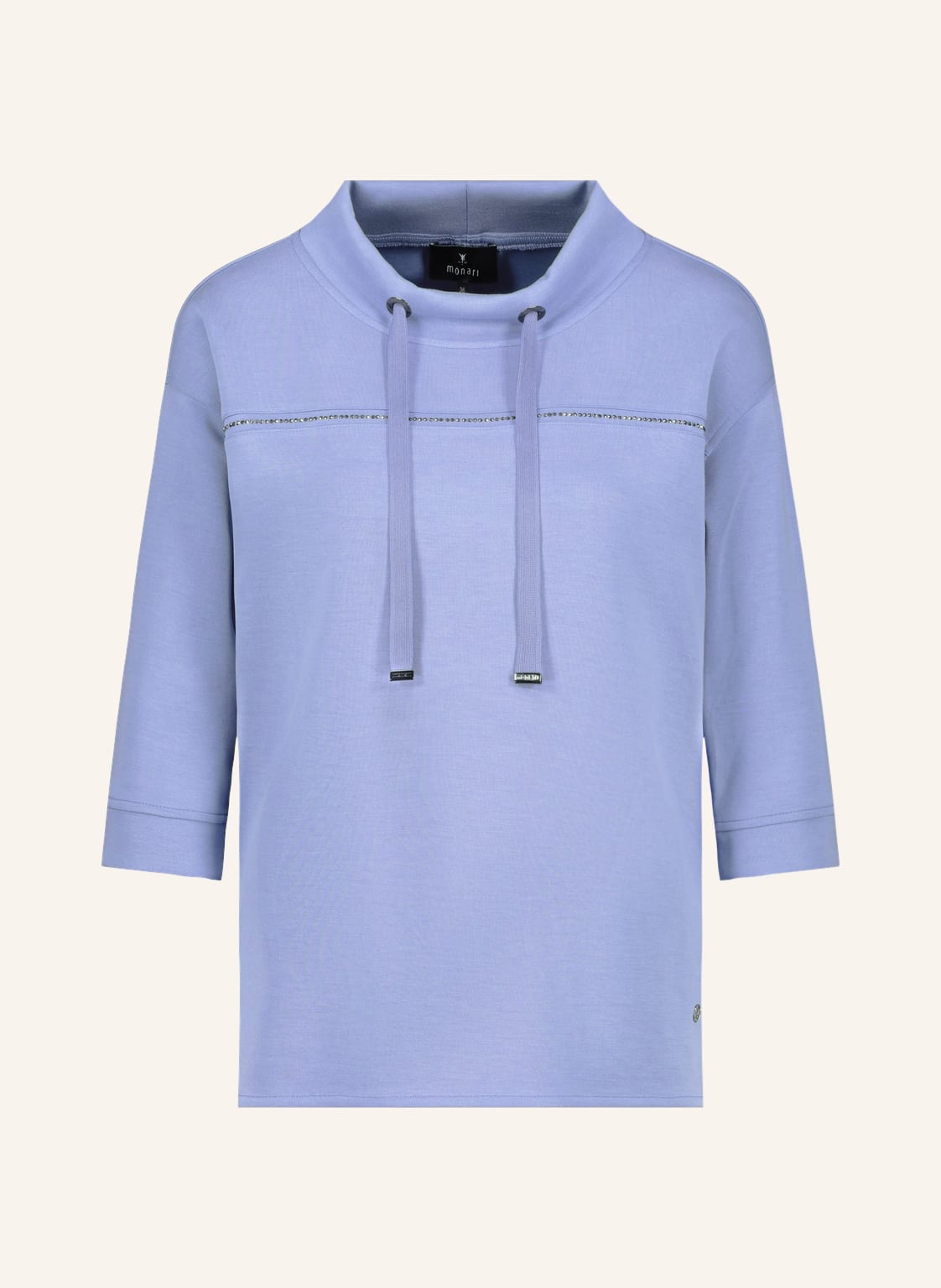 Image of Monari Sweatshirt Mit Schmucksteinen blau