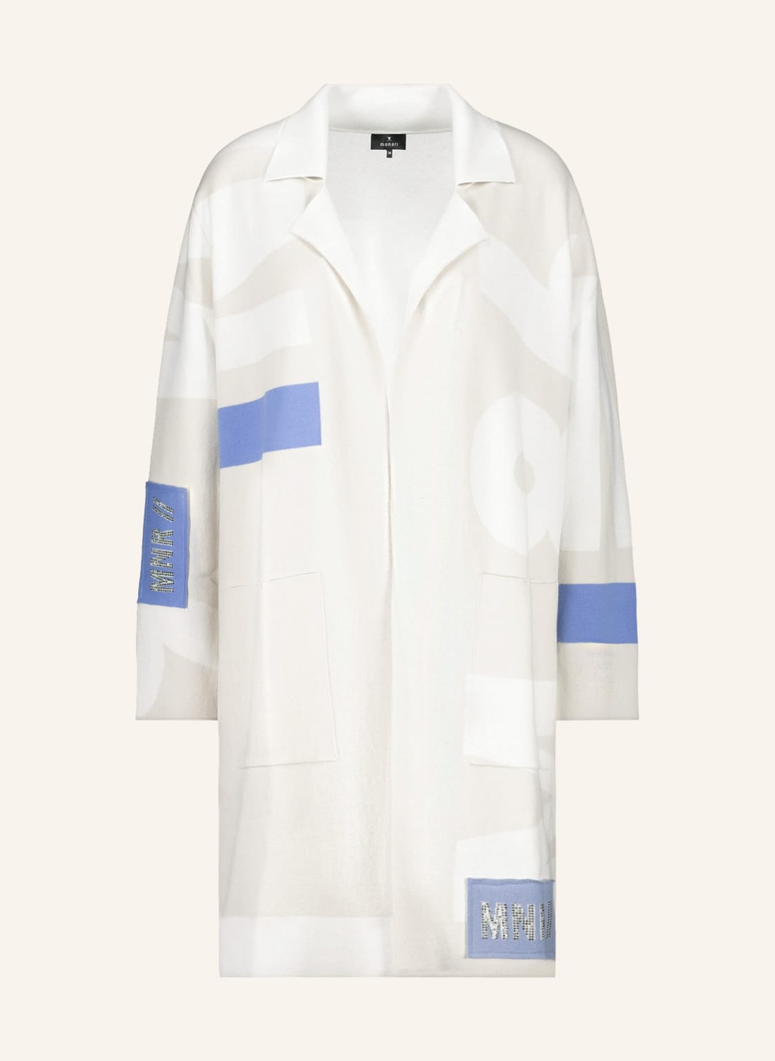 Image of Monari Strickhülle Mit Schmucksteinen beige