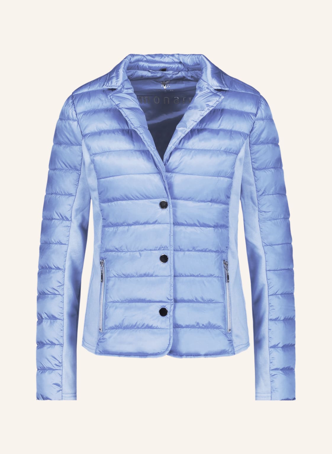 Image of Monari Steppjacke Im Materialmix blau