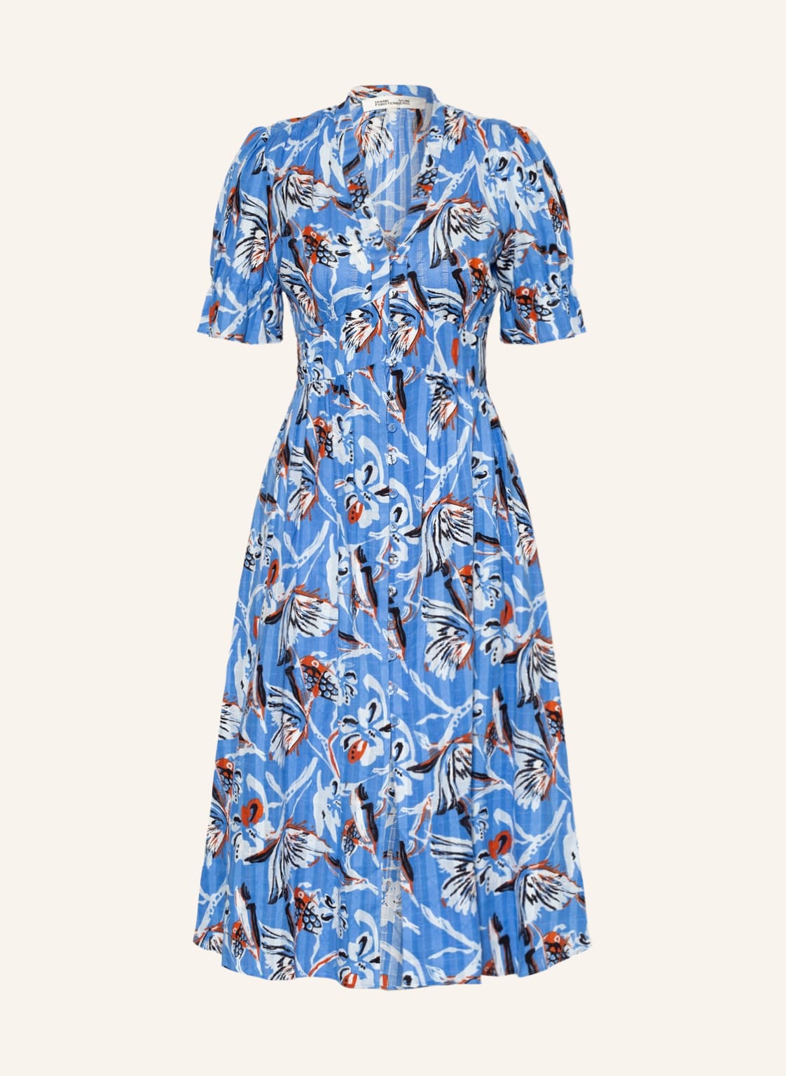 Image of Diane Von Furstenberg Hemdblusenkleid Erica blau