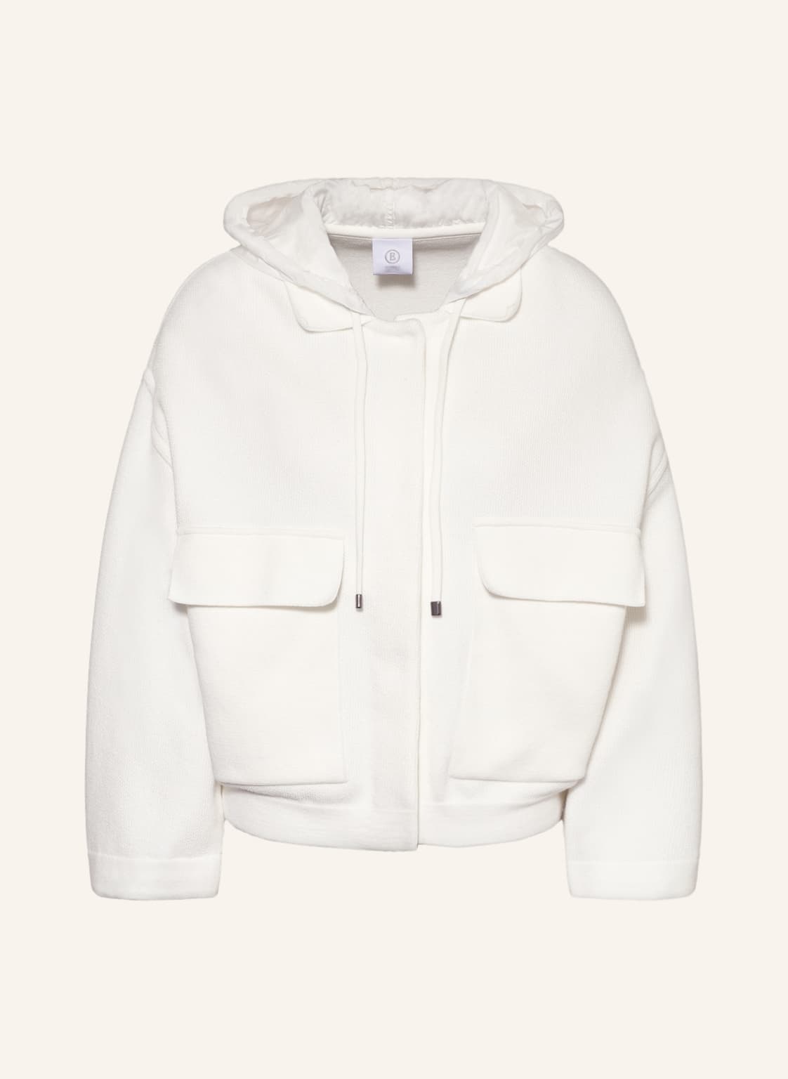 Image of Bogner Strickjacke Ellie Im Materialmix weiss