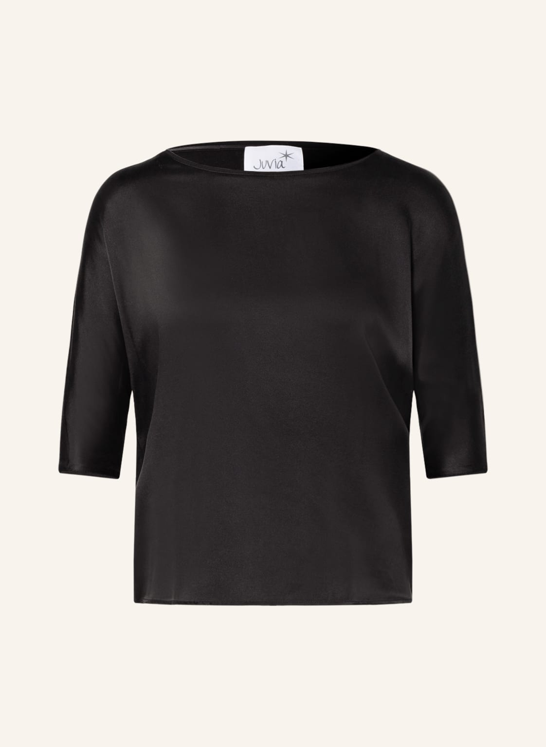 Image of Juvia Blusenshirt Amy Aus Seide Mit 3/4-Arm schwarz