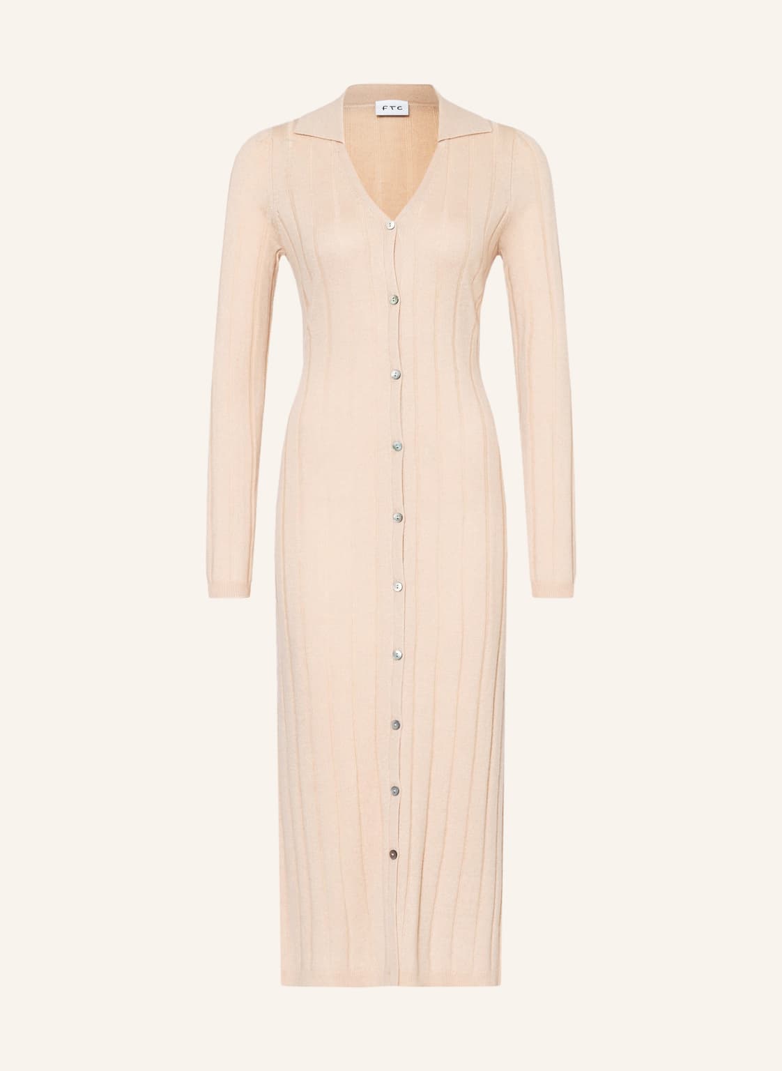 Image of Ftc Cashmere Strickkleid Mit Cashmere beige