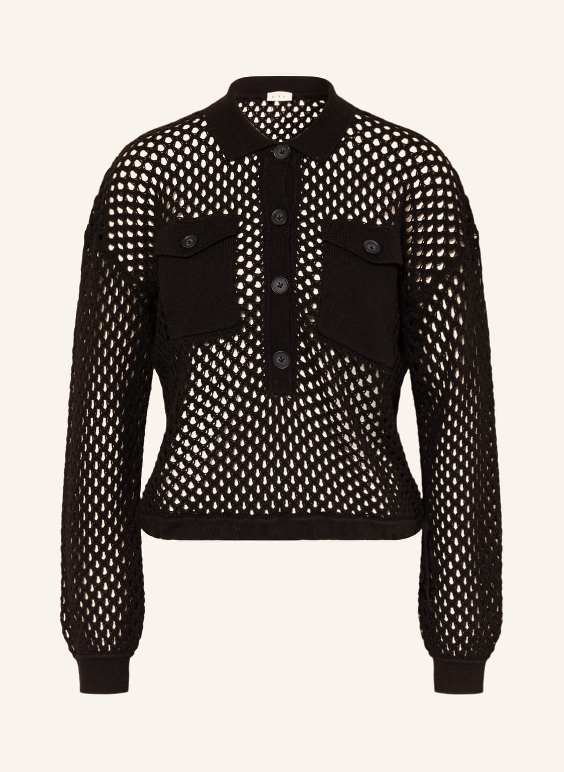 Image of Ftc Cashmere Strick-Poloshirt Mit Cashmere schwarz