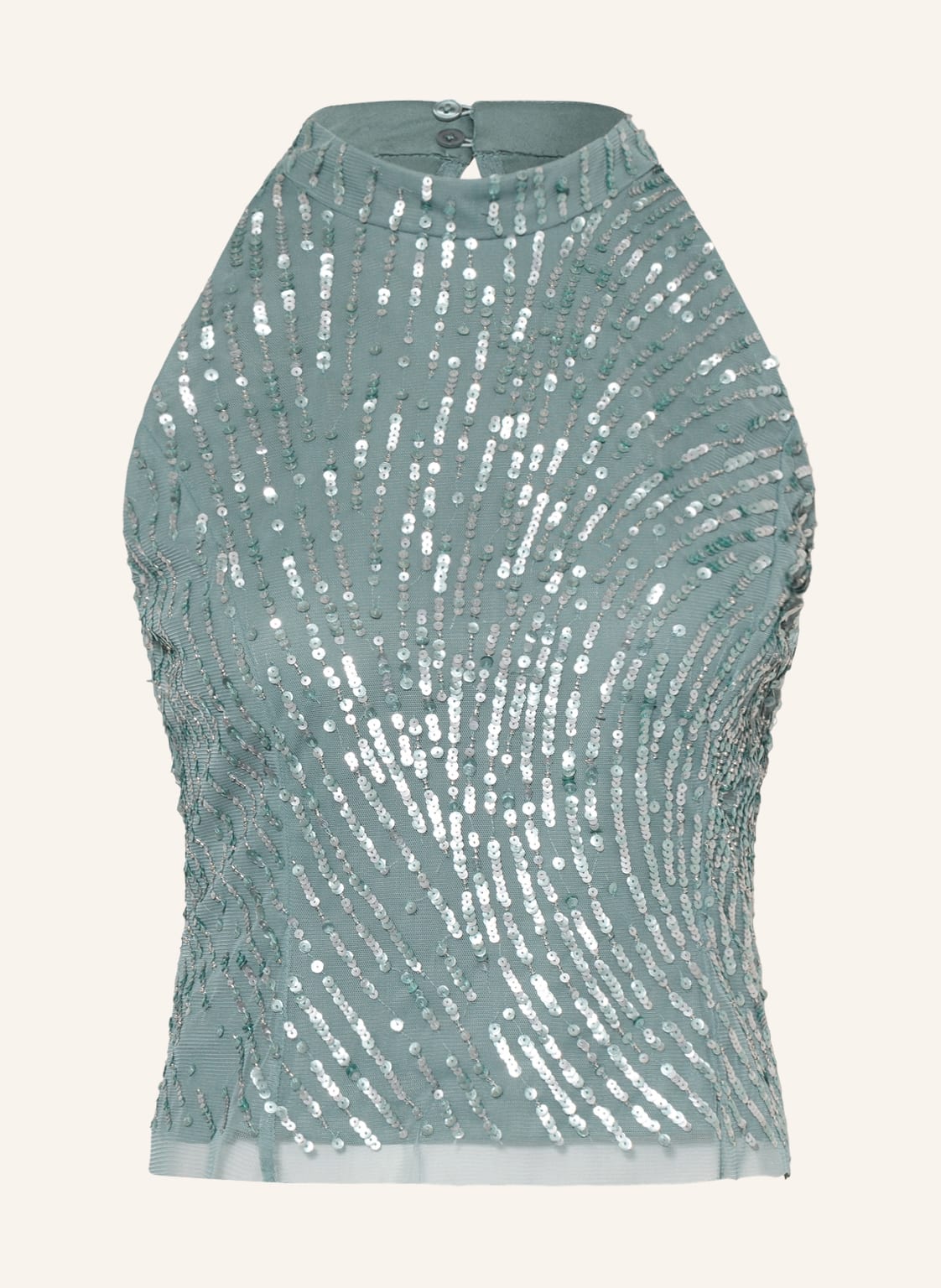 Image of V By Vera Mont Mesh-Top Mit Pailletten gruen