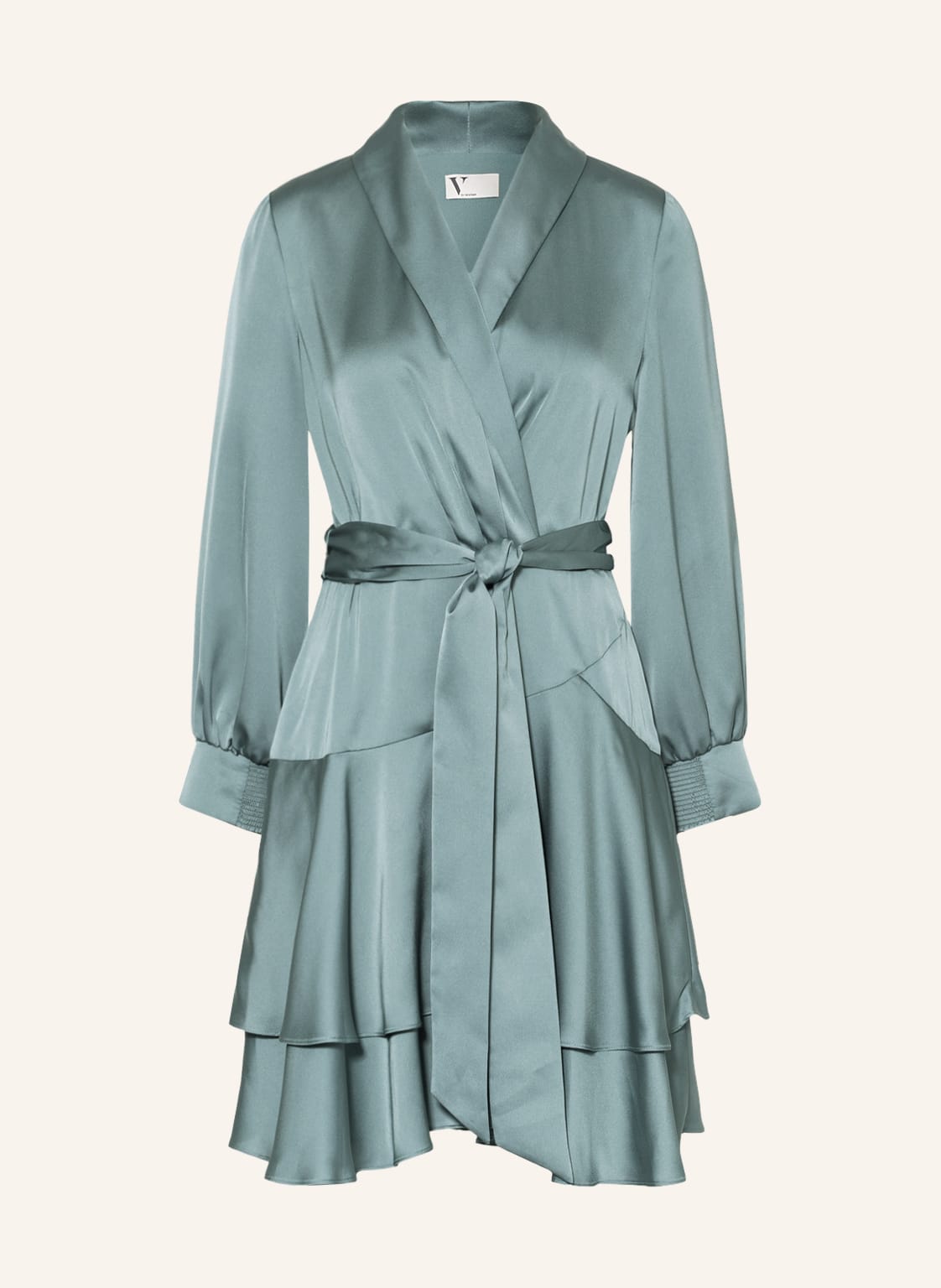 Image of V By Vera Mont Satinkleid gruen