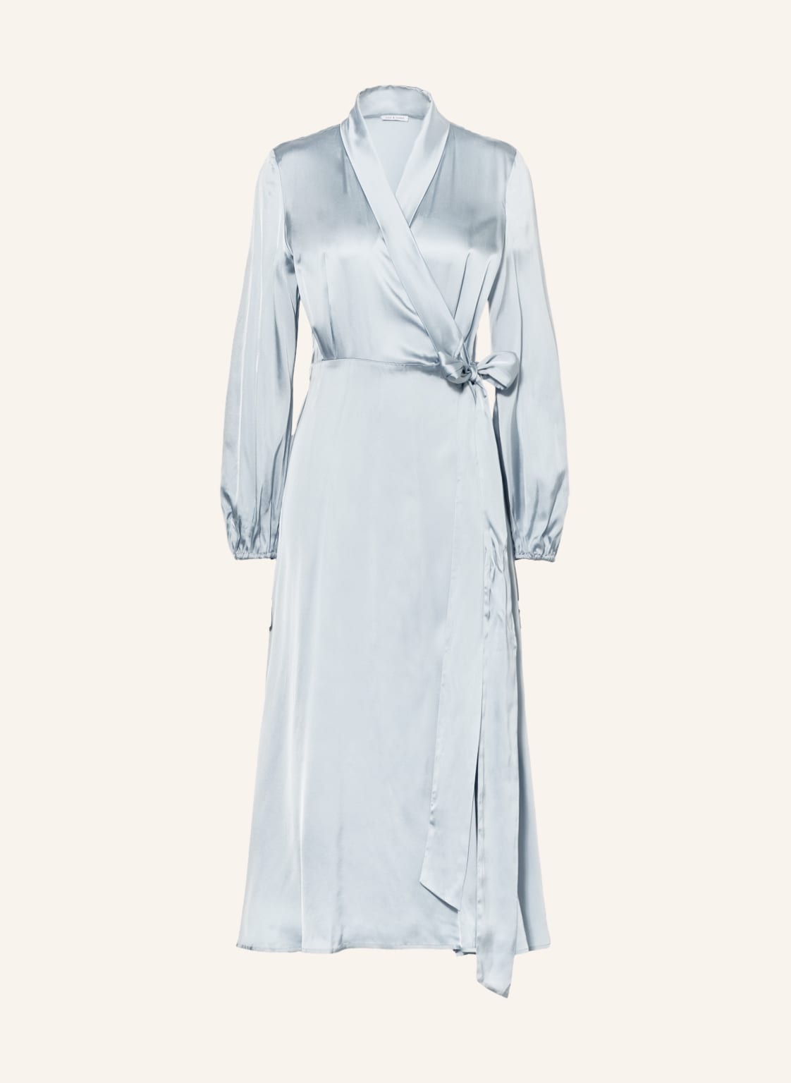 Image of Mrs & Hugs Wickelkleid Aus Satin blau