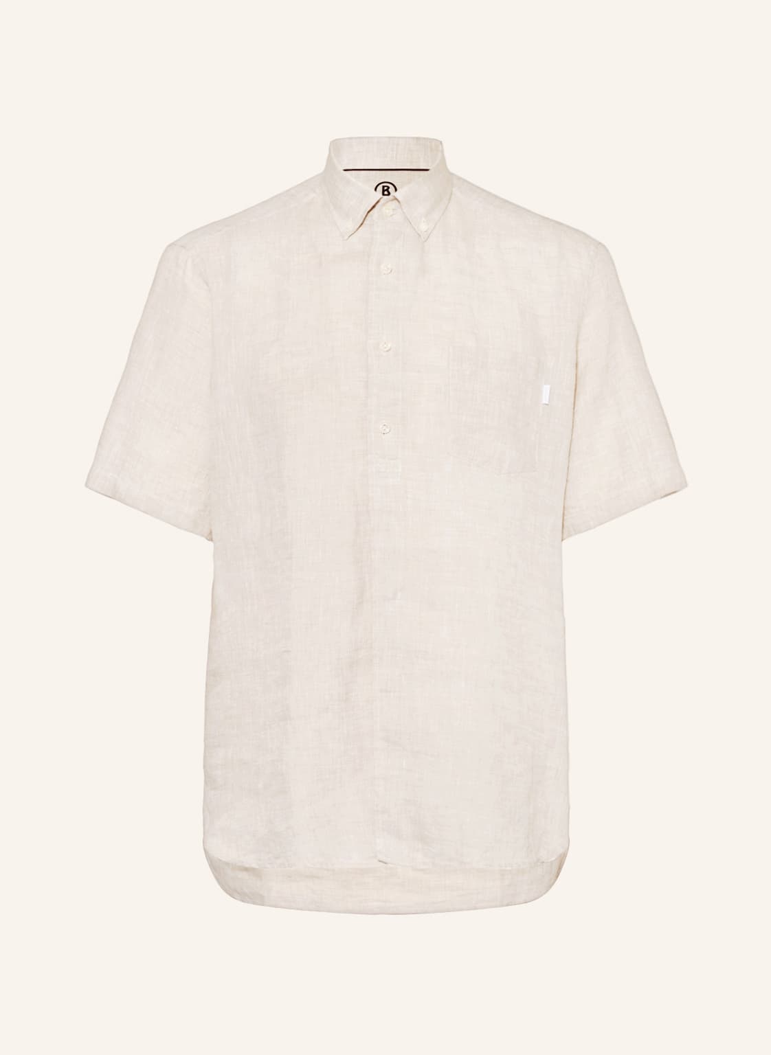 Image of Bogner Kurzarm-Hemd Lykos Prime Fit Aus Leinen braun