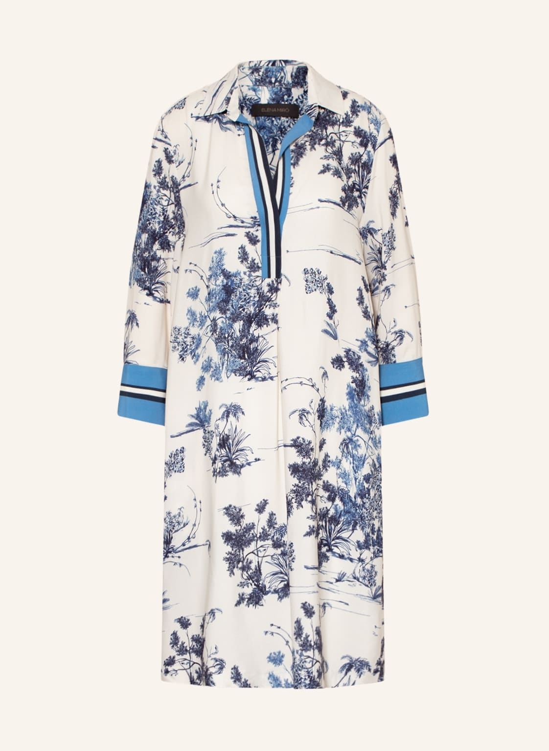 Image of Elena Miro Satinkleid blau