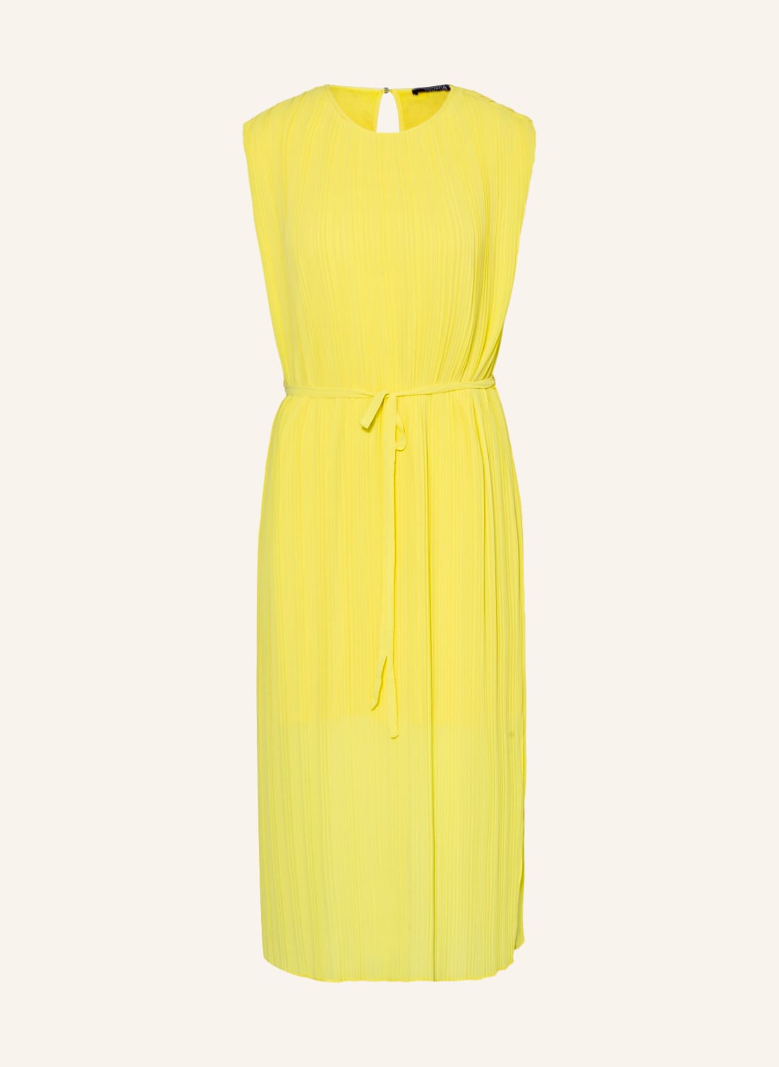 Image of Comma Plisseekleid gelb