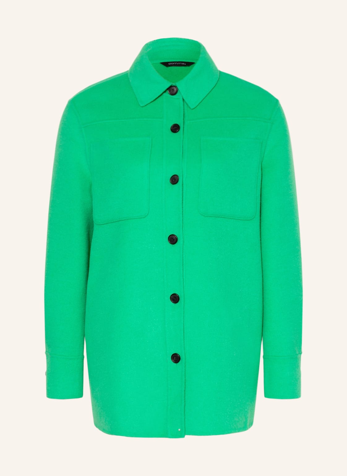 Image of Comma Fleece-Overjacket gruen