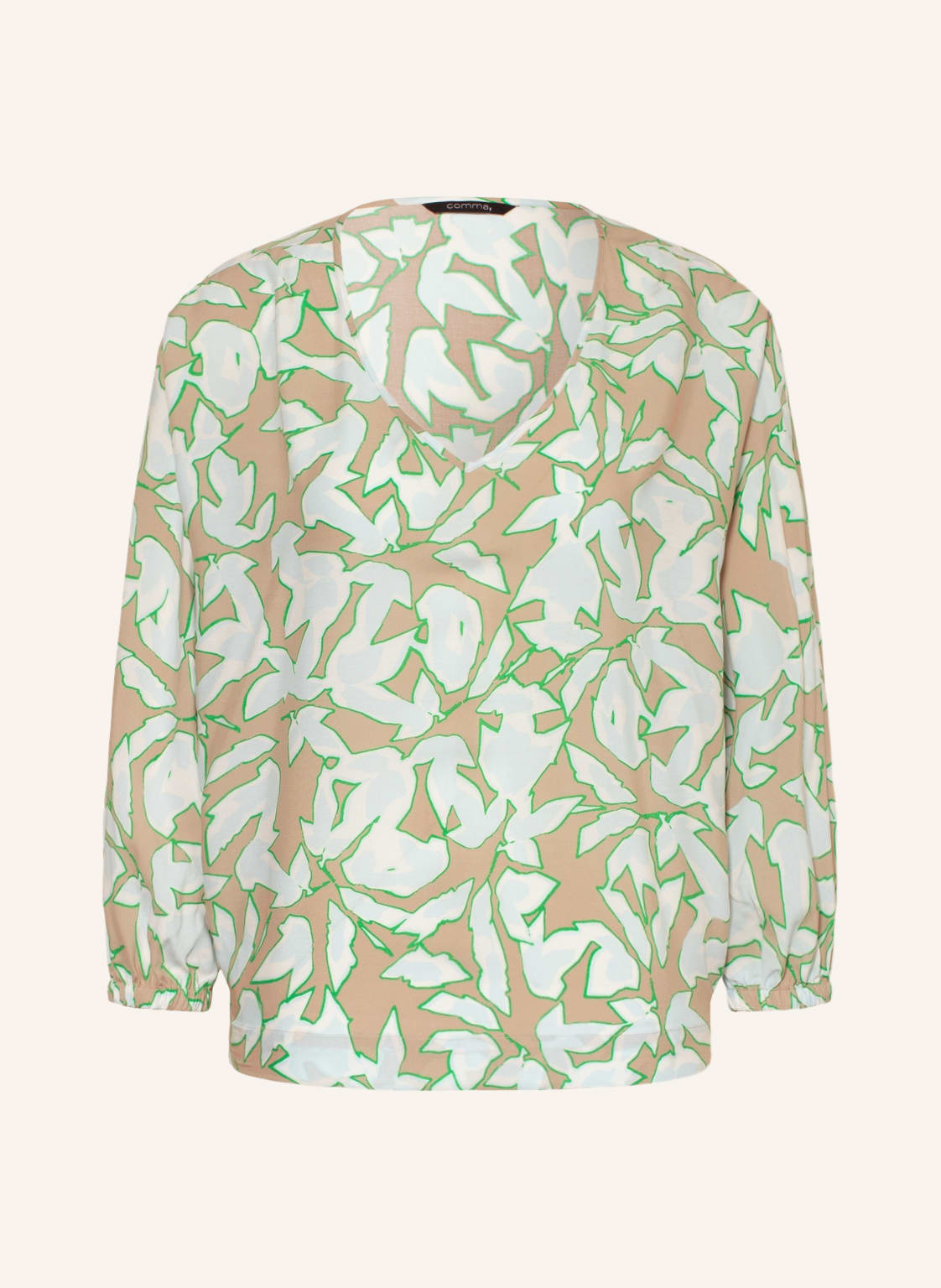 Image of Comma Bluse Mit 3/4-Arm beige