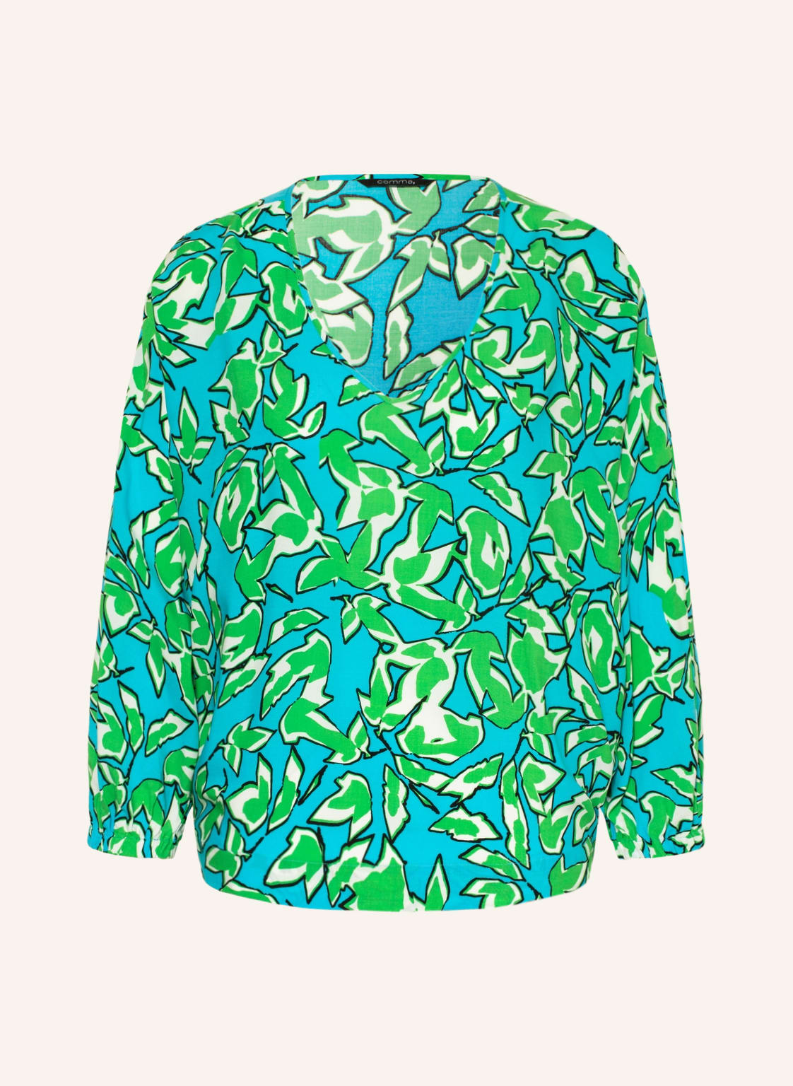 Image of Comma Bluse Mit 3/4-Arm blau