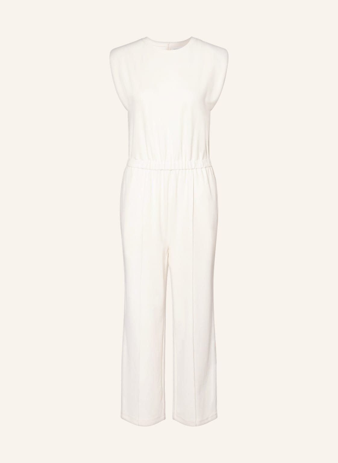 Image of Comma Casual Identity Jersey-Jumpsuit Mit Galonstreifen weiss