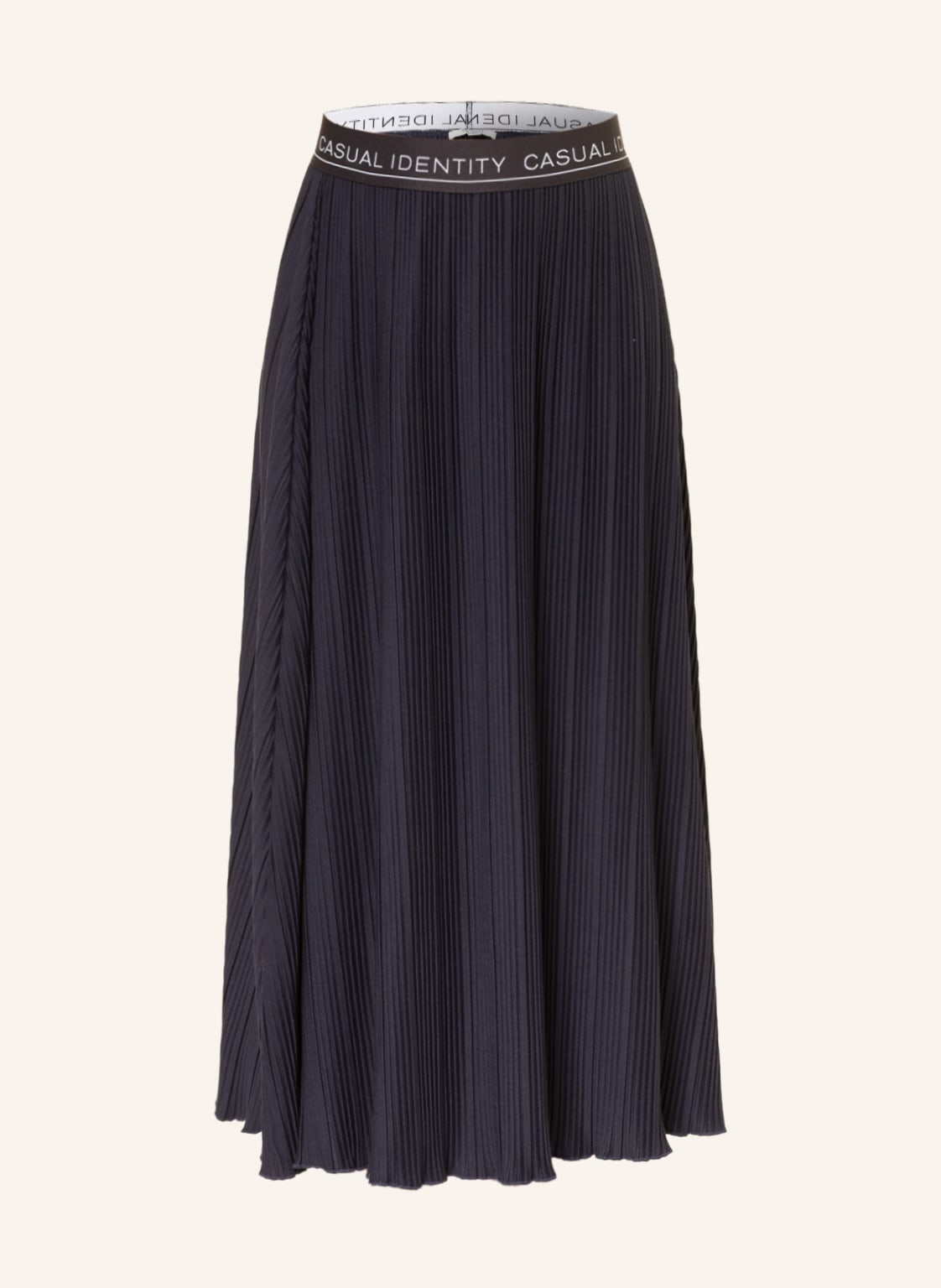 Image of Comma Casual Identity Plisseerock blau