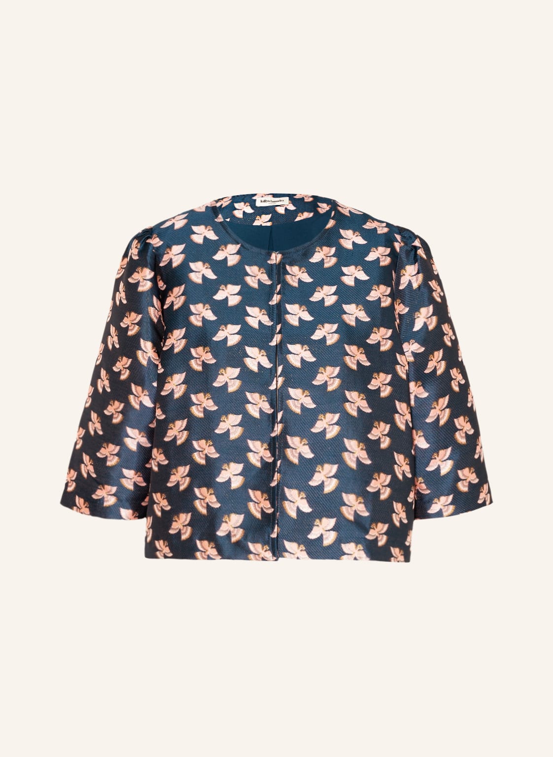 Image of Lollys Laundry Kastenjacke Trine Mit Glitzergarn blau