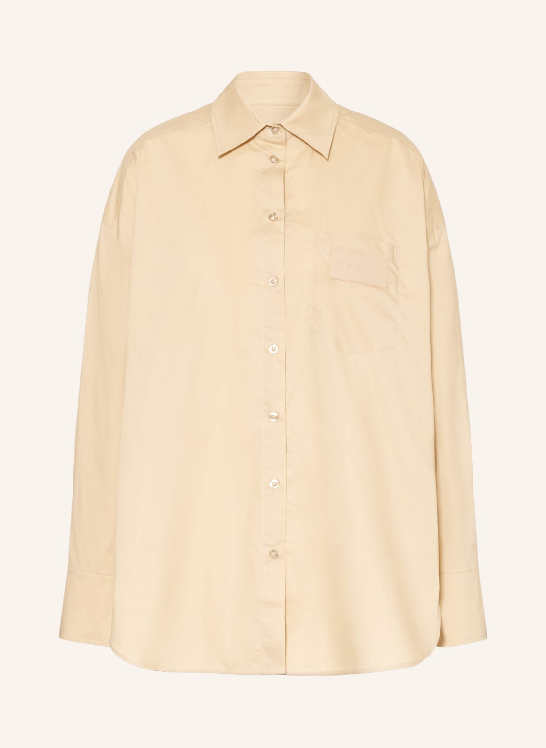 Image of Remain Birger Christensen Oversized-Hemdbluse beige