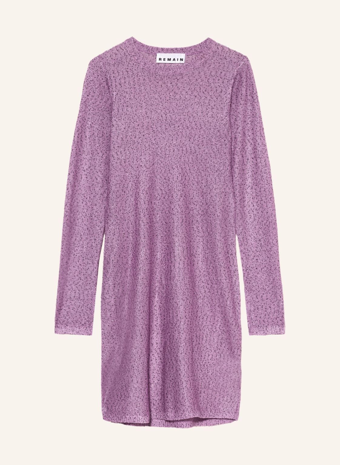 Image of Remain Birger Christensen Strickkleid Mit Pailletten violett