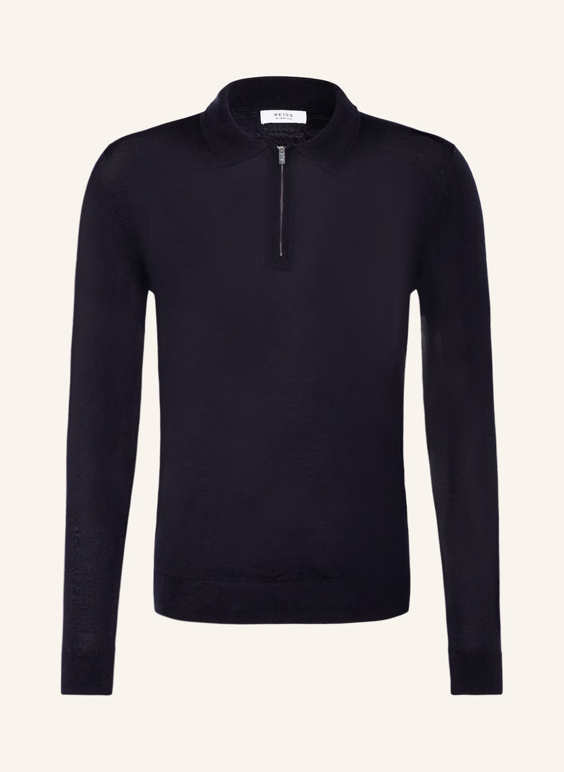 Image of Reiss Strick-Poloshirt Robertson Aus Merinowolle blau