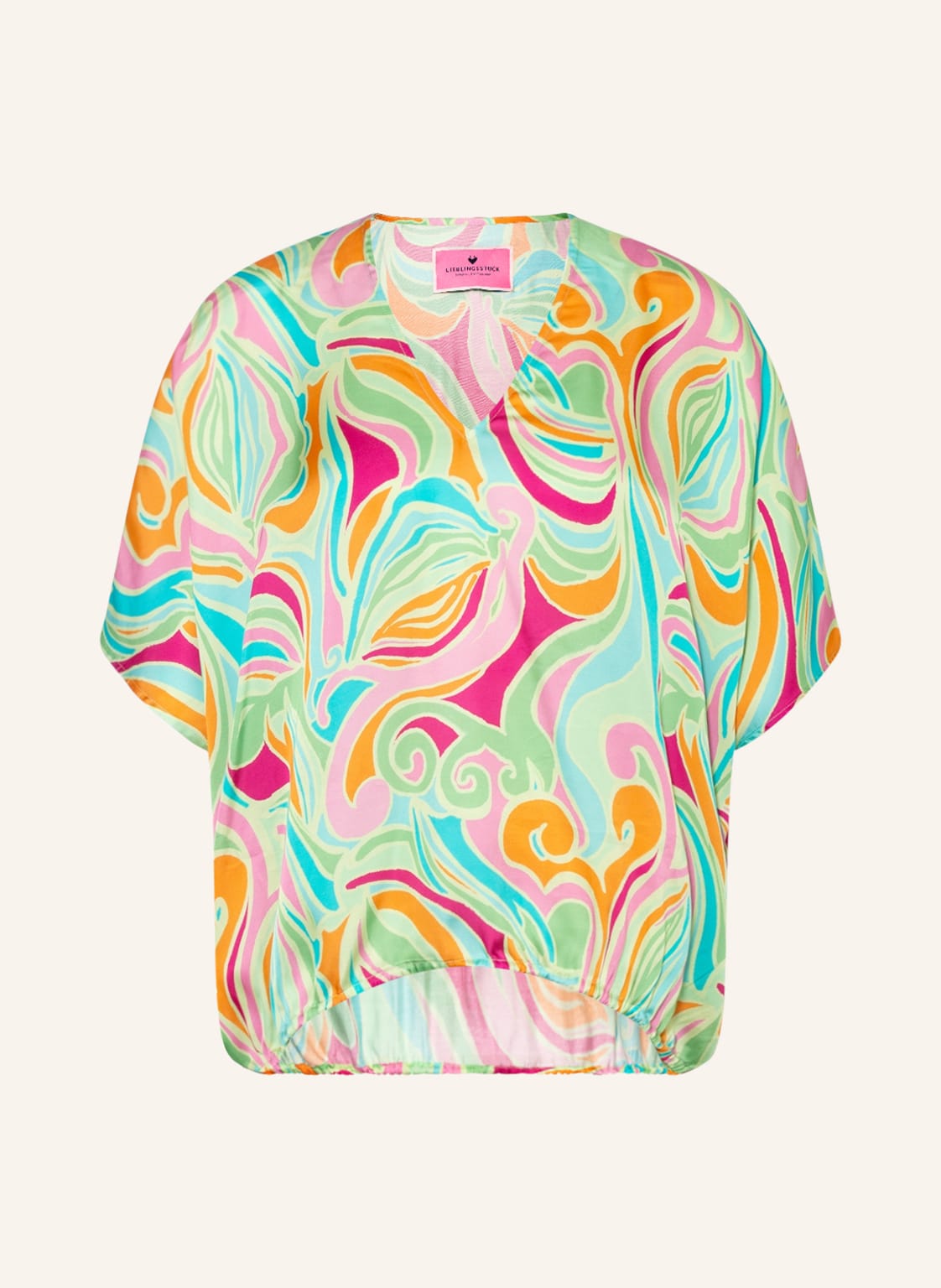 Image of Lieblingsstück Blusenshirt Aus Satin gruen