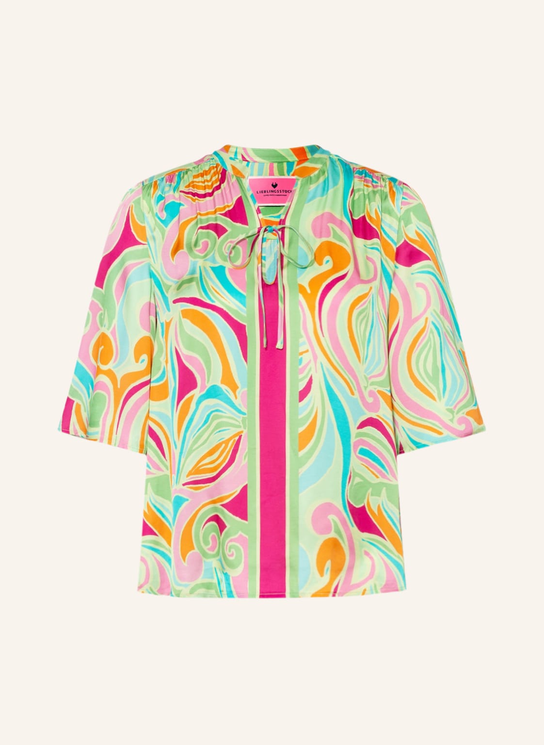 Image of Lieblingsstück Blusenshirt Erlenal Aus Satin gruen