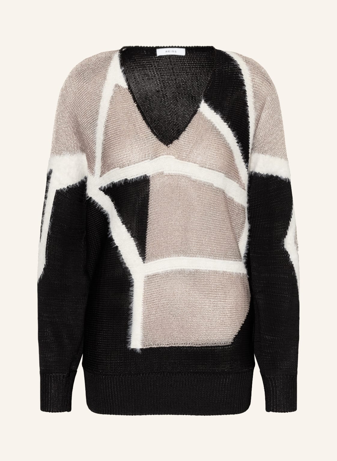 Image of Reiss Pullover Madeline Mit Glitzergarn schwarz