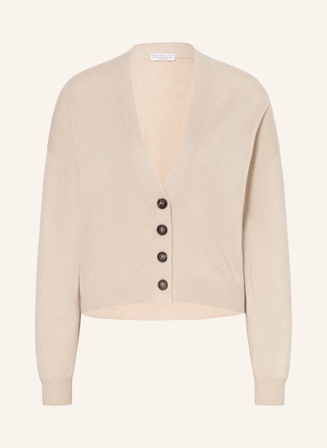 Image of Brunello Cucinelli Strickjacke Aus Cashmere beige