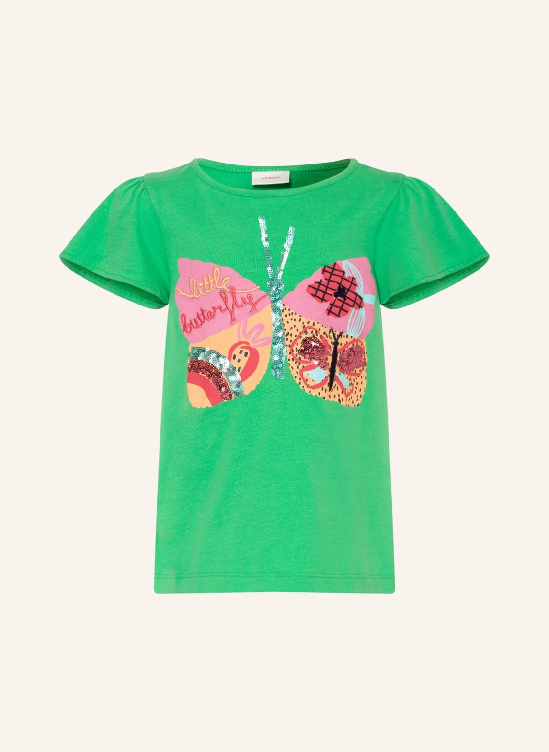 Image of S.Oliver Red T-Shirt Mit Pailletten gruen