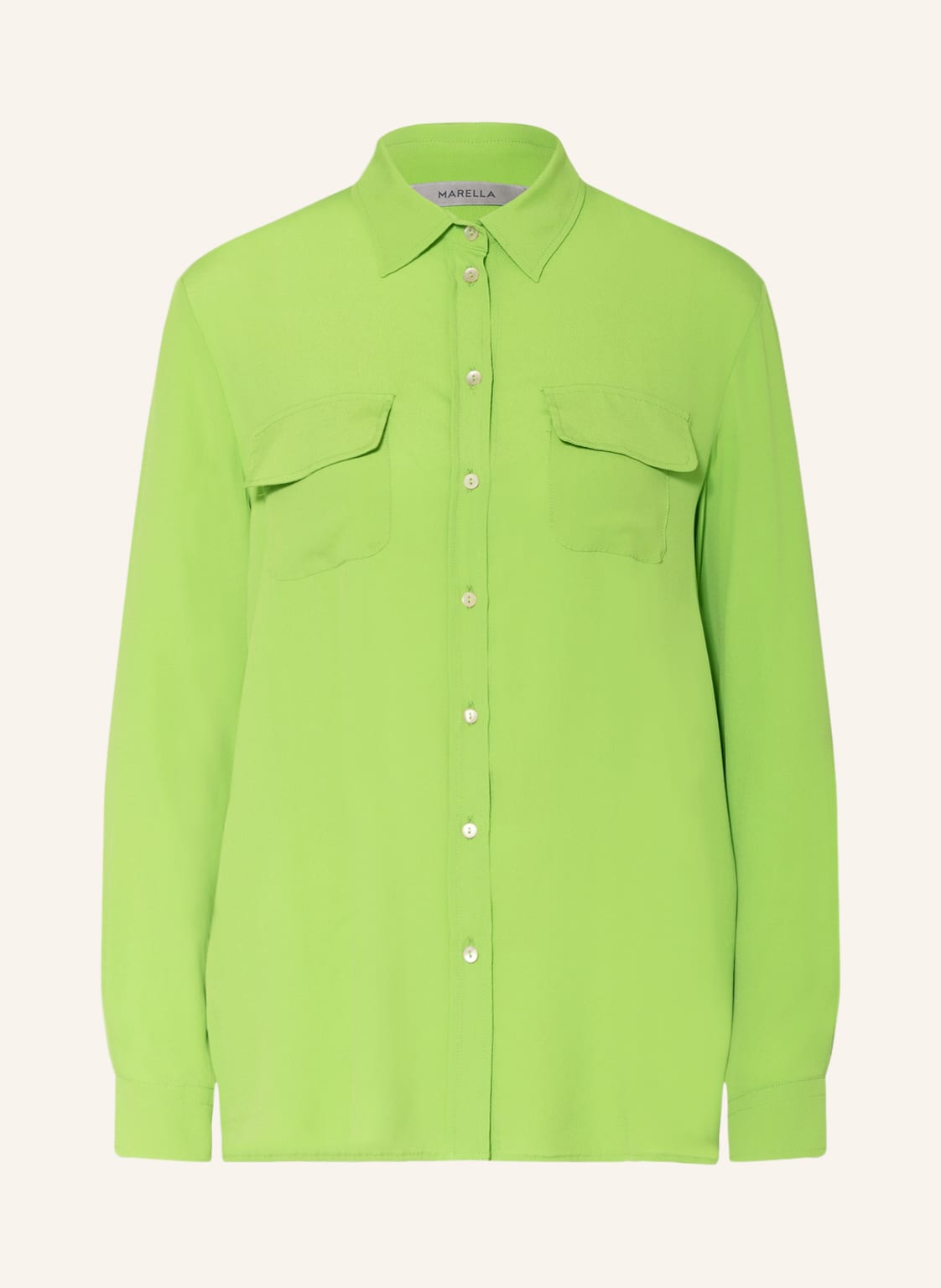 Image of Marella Hemdbluse Caldaia Mit Seide gruen