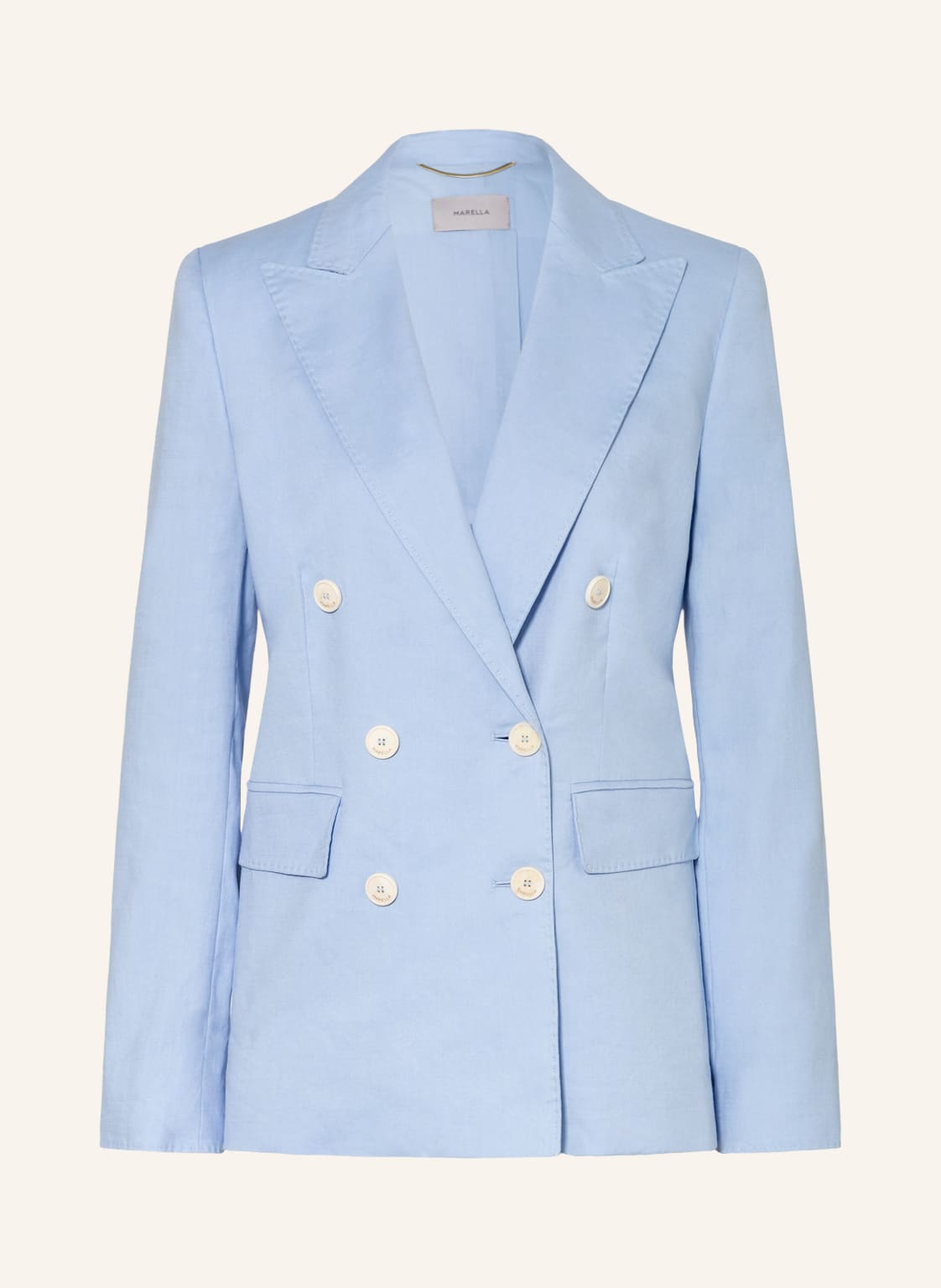 Image of Marella Blazer Ghianda Mit Leinen blau