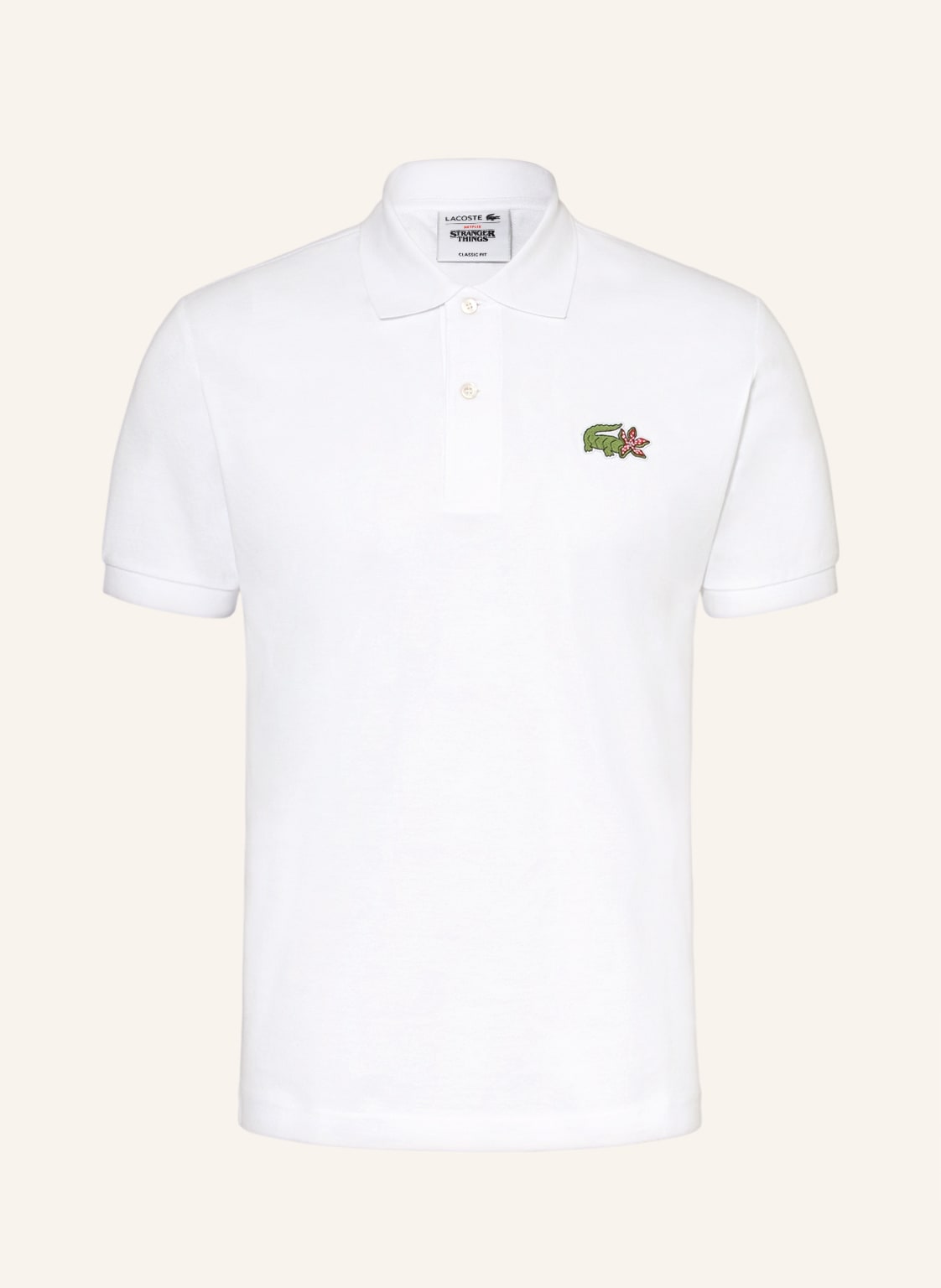 Image of Lacoste Piqué-Poloshirt Lupin Classic Fit weiss