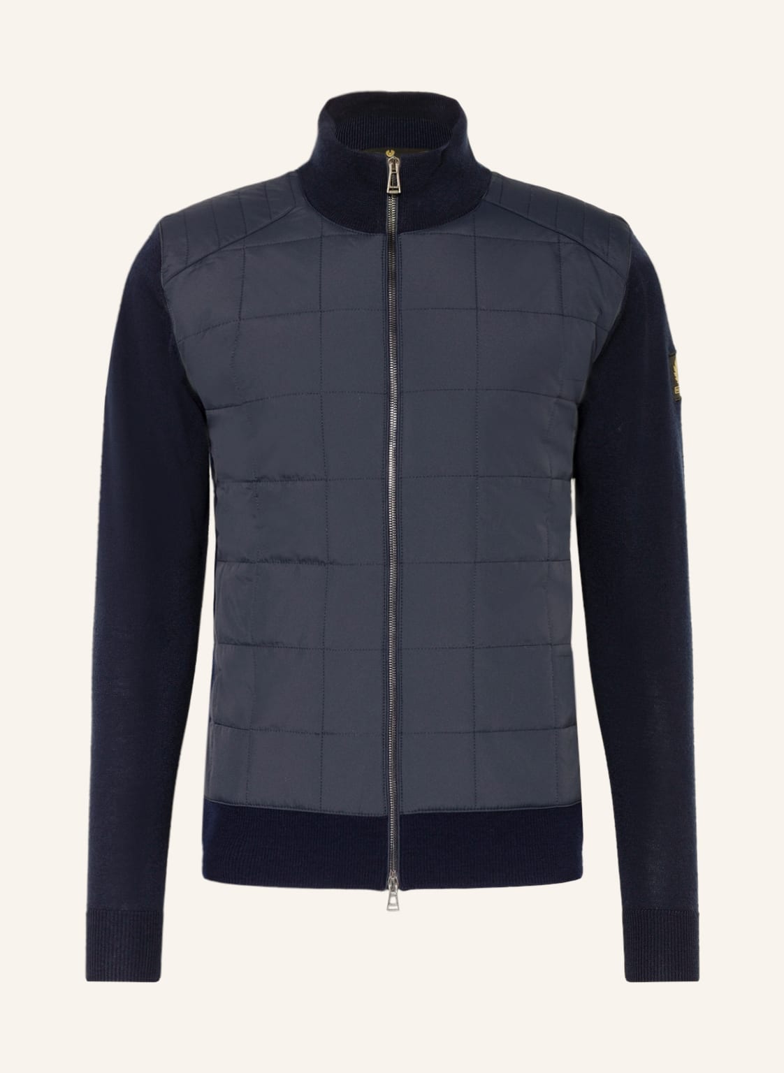 Image of Belstaff Strickjacke Kelbrook Im Materialmix blau