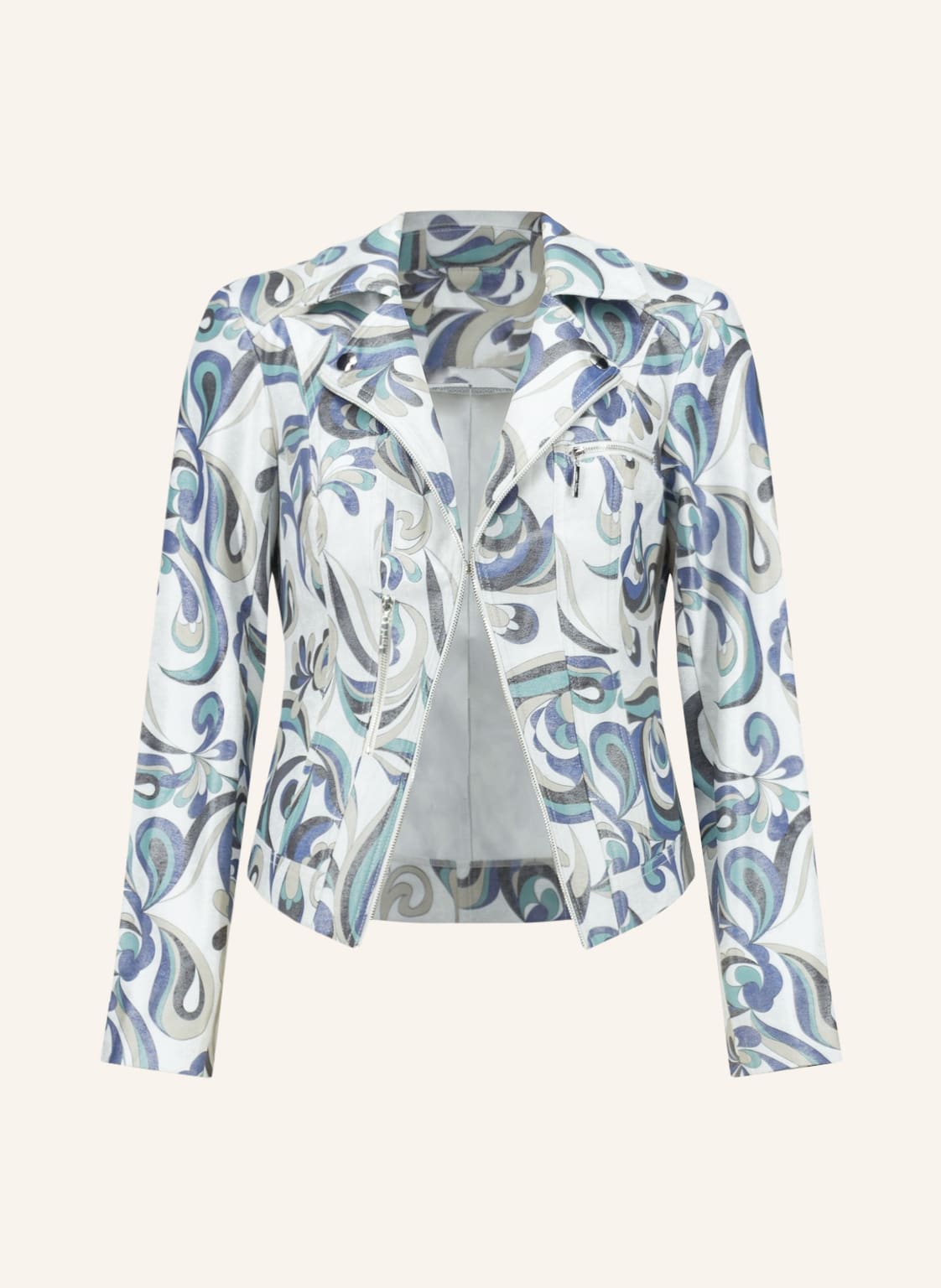 Image of Joseph Ribkoff Jacke In Lederoptik weiss