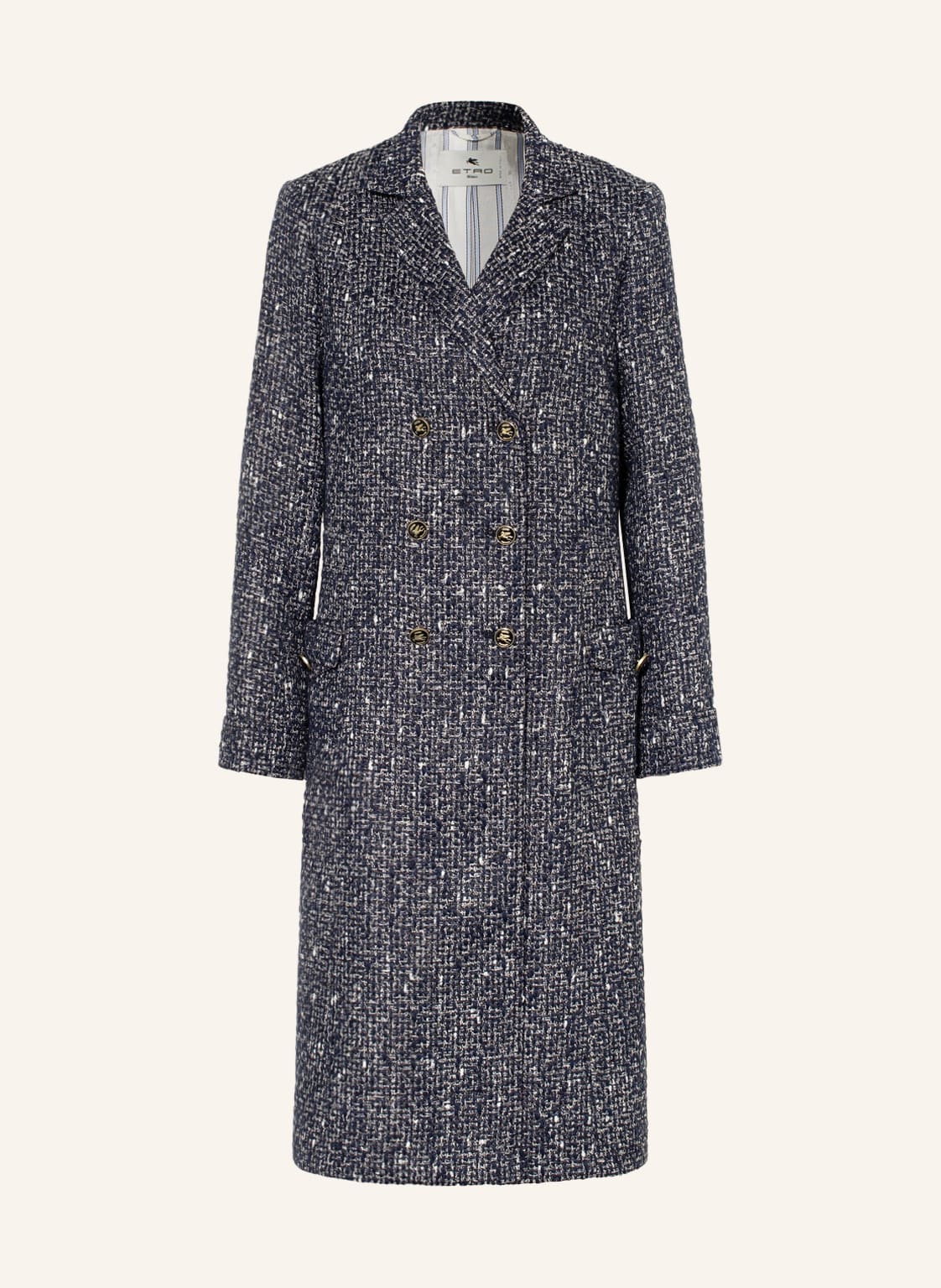 Image of Etro Bouclé-Mantel blau