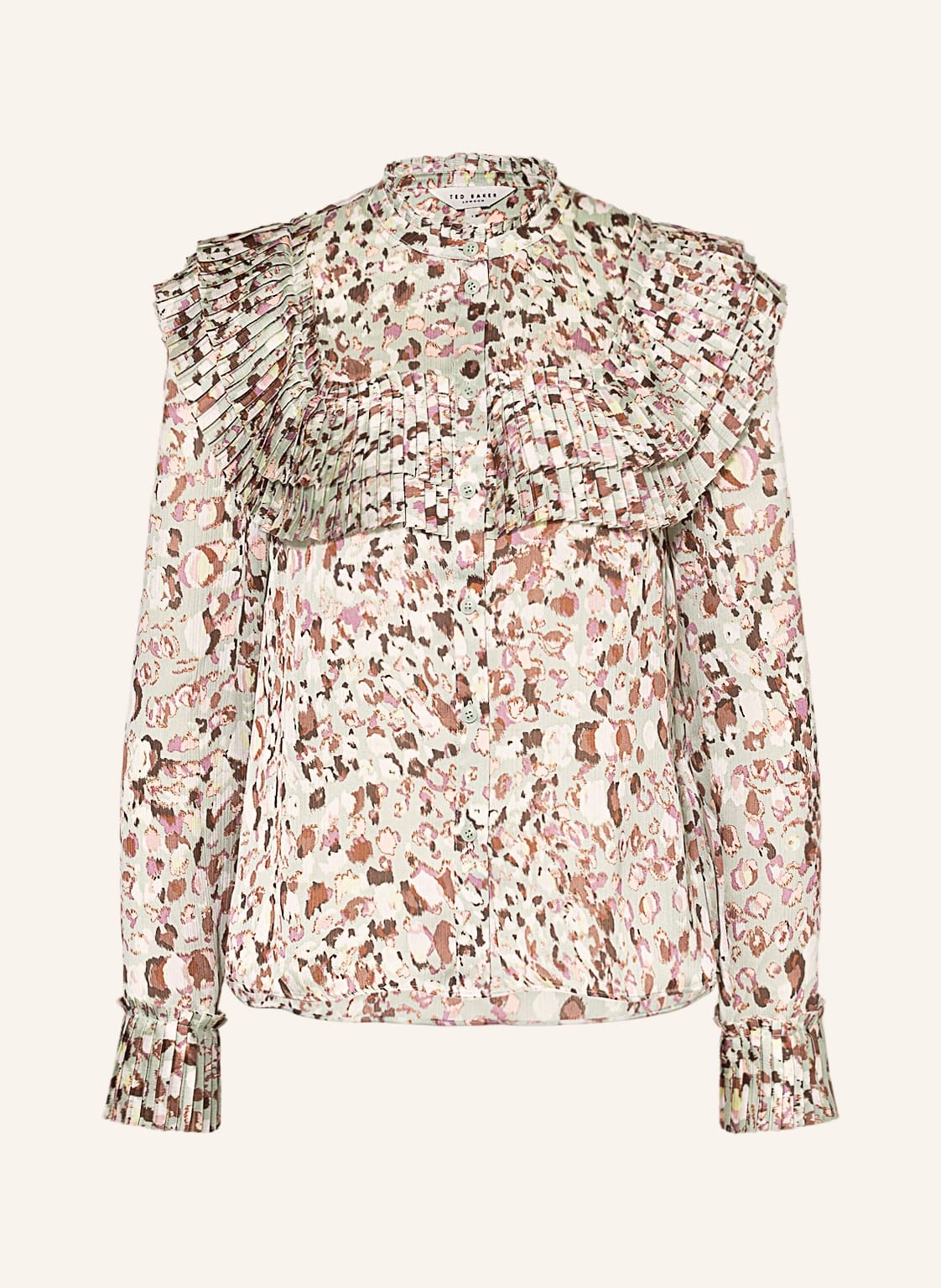 Image of Ted Baker Bluse Indira Mit Plissees gruen