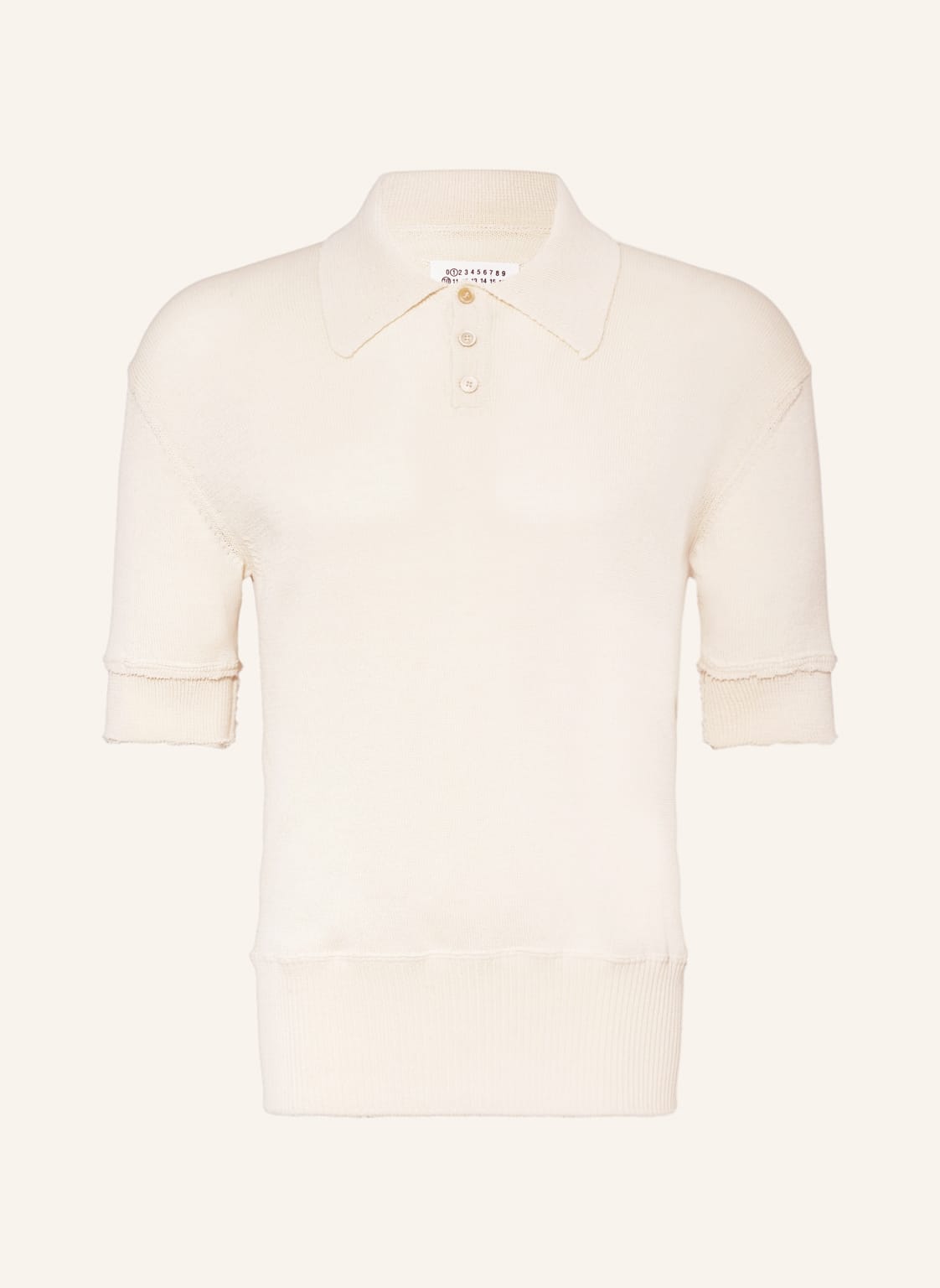 Image of Maison Margiela Strick-Poloshirt weiss