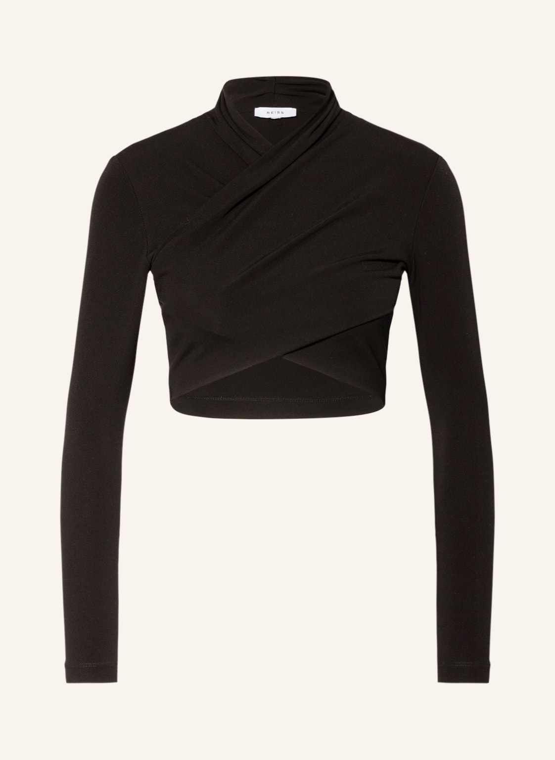 Image of Reiss Cropped-Longsleeve Elena schwarz